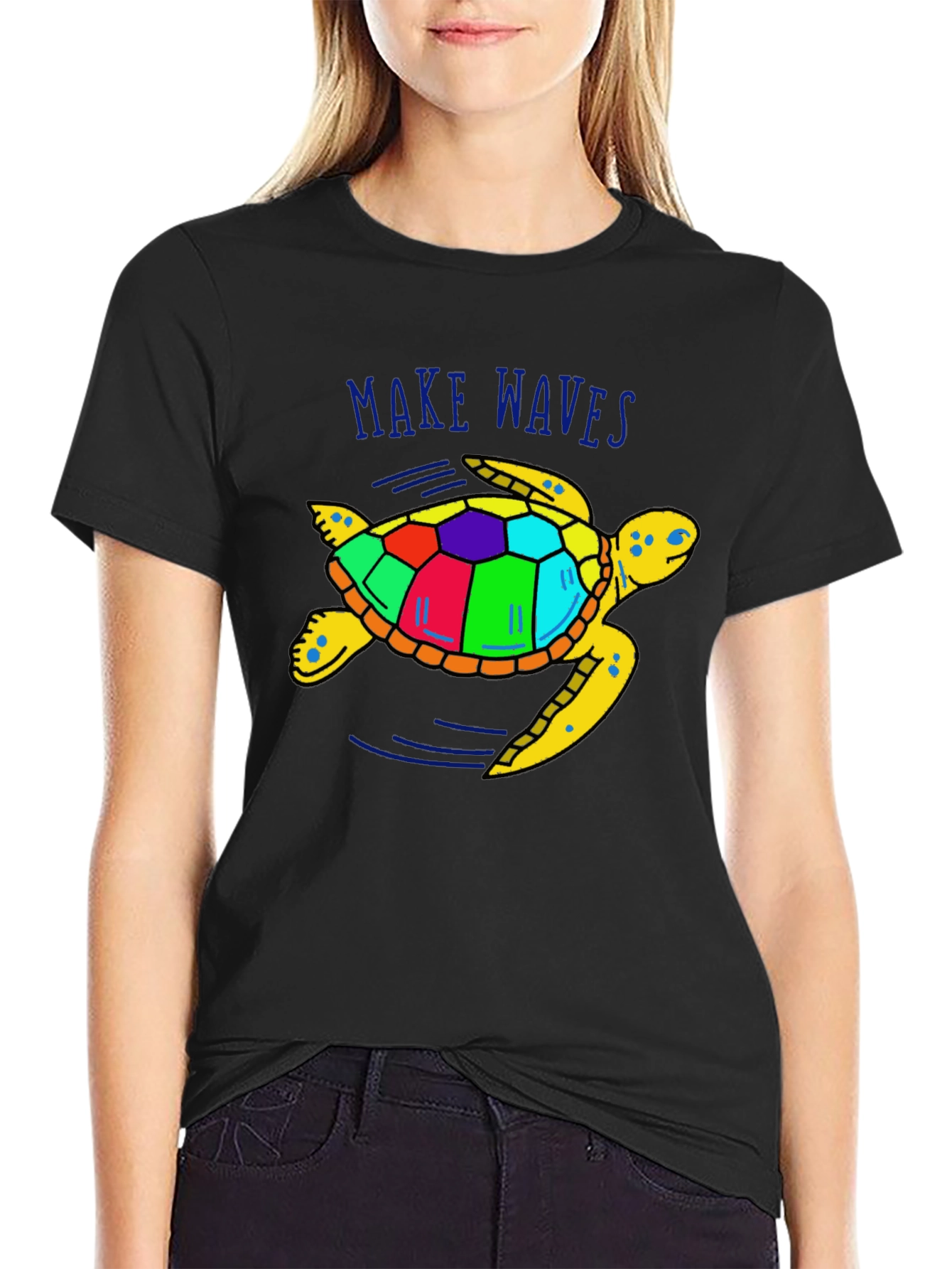 Make Waves Turtle Graphic Tee - Unisex