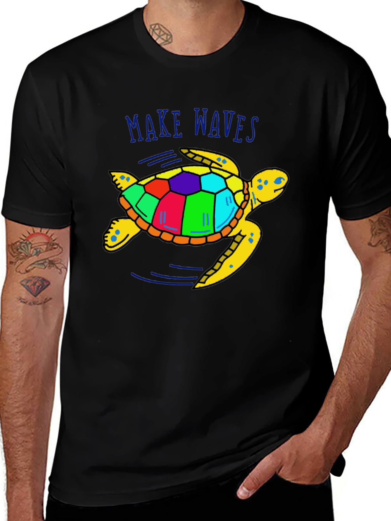 Make Waves Turtle Graphic Tee - Unisex