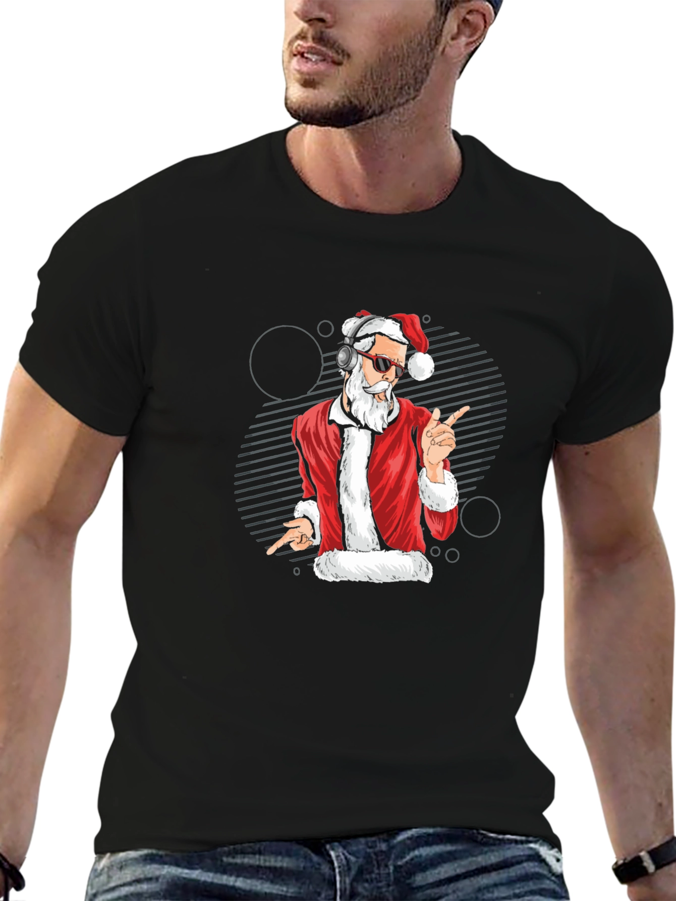 DJ Santa T-Shirt - Holiday Party Tee