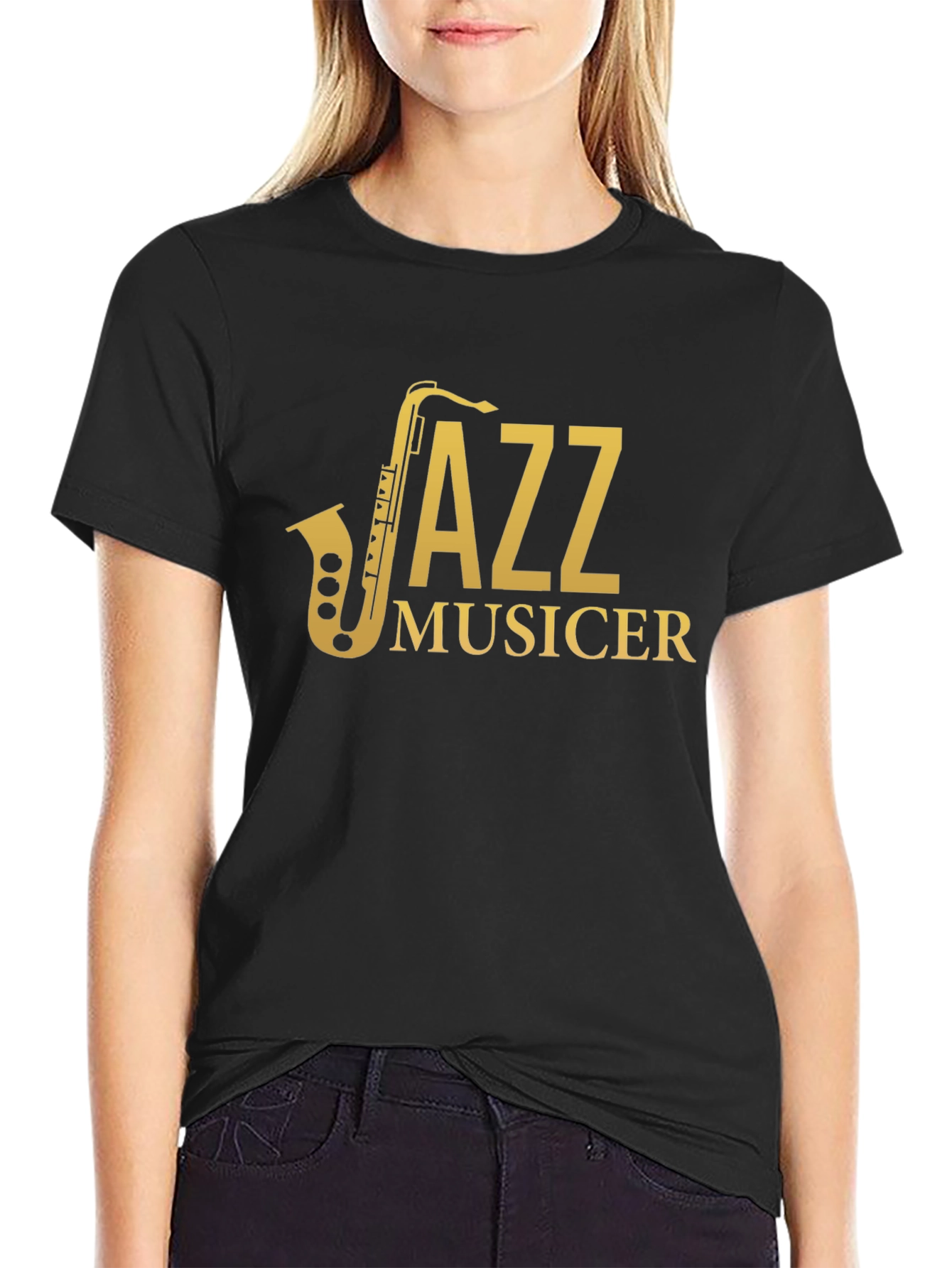 Jazz Musician Saxophone Graphic T-Shirt