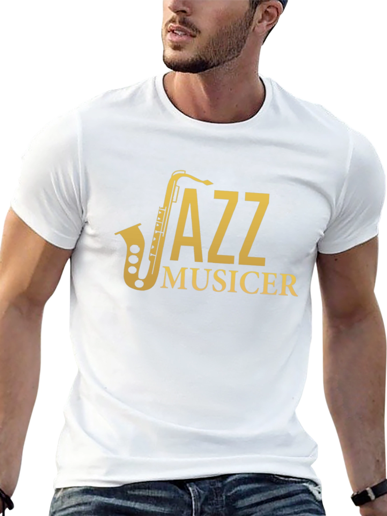 Jazz Musician Saxophone Graphic T-Shirt