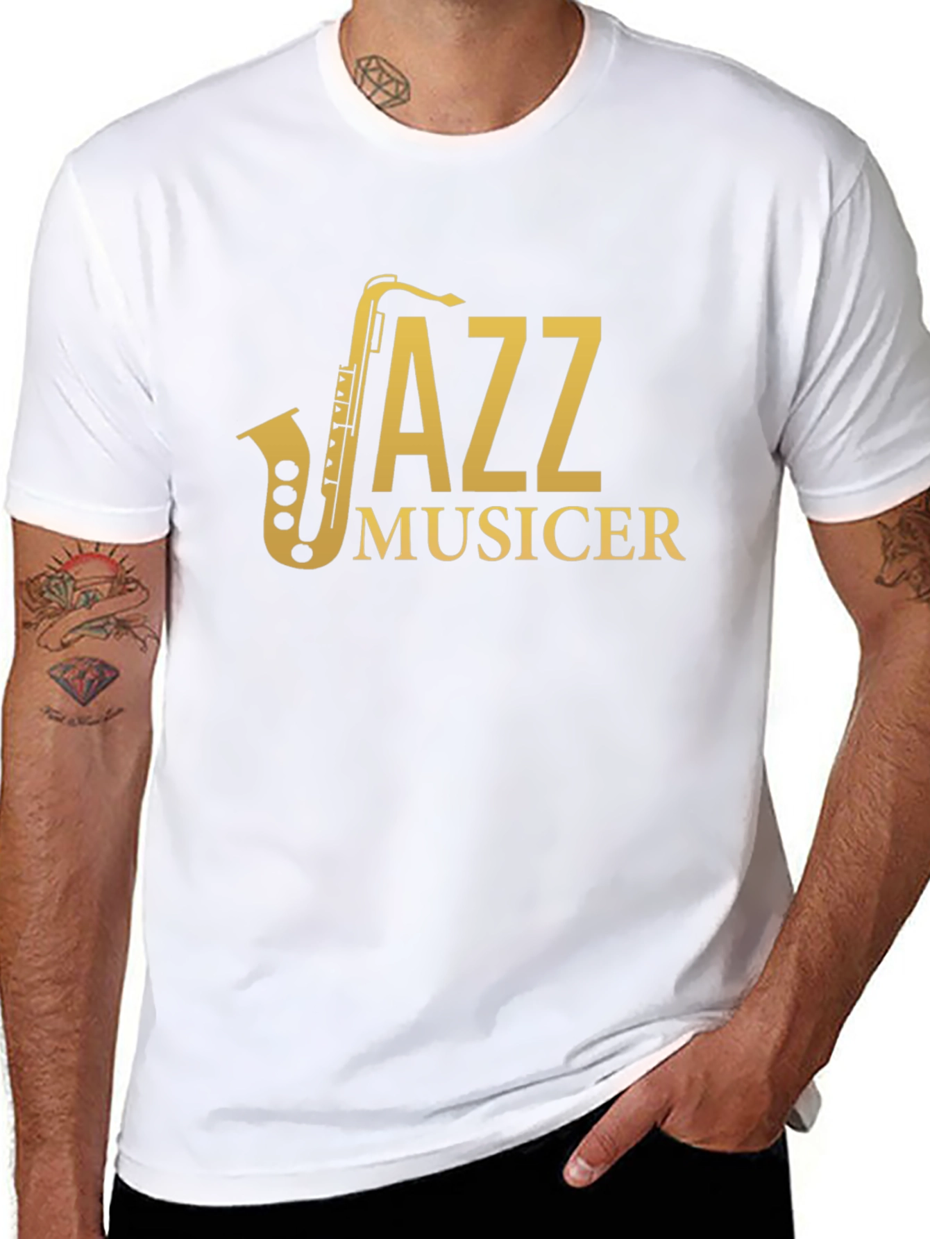 Jazz Musician Saxophone Graphic T-Shirt