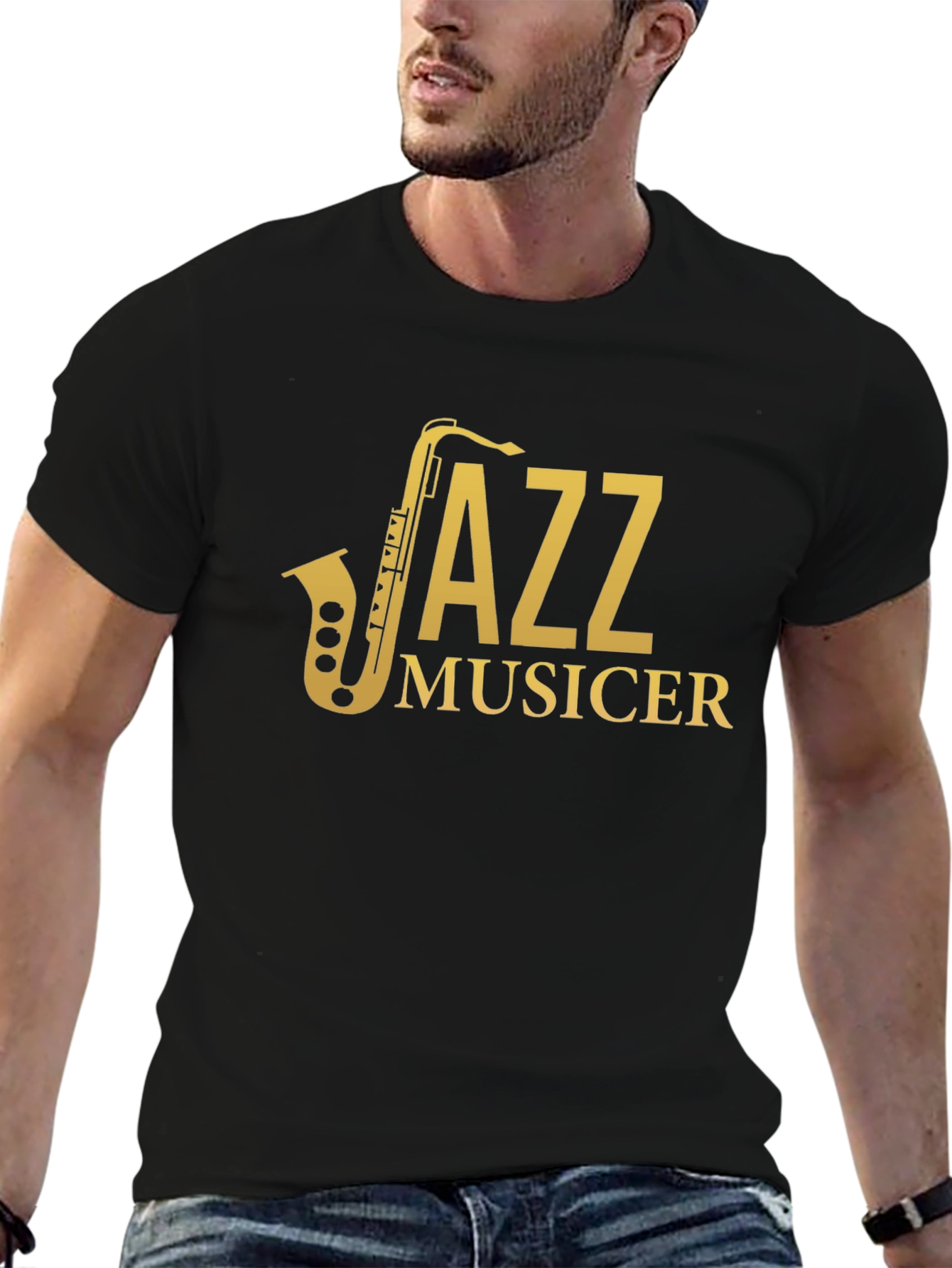 Jazz Musician Saxophone Graphic T-Shirt
