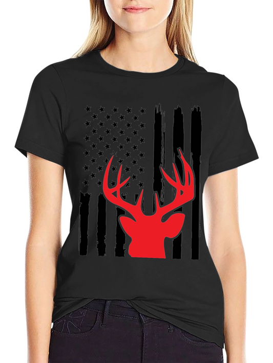 American Flag Deer Graphic Tee