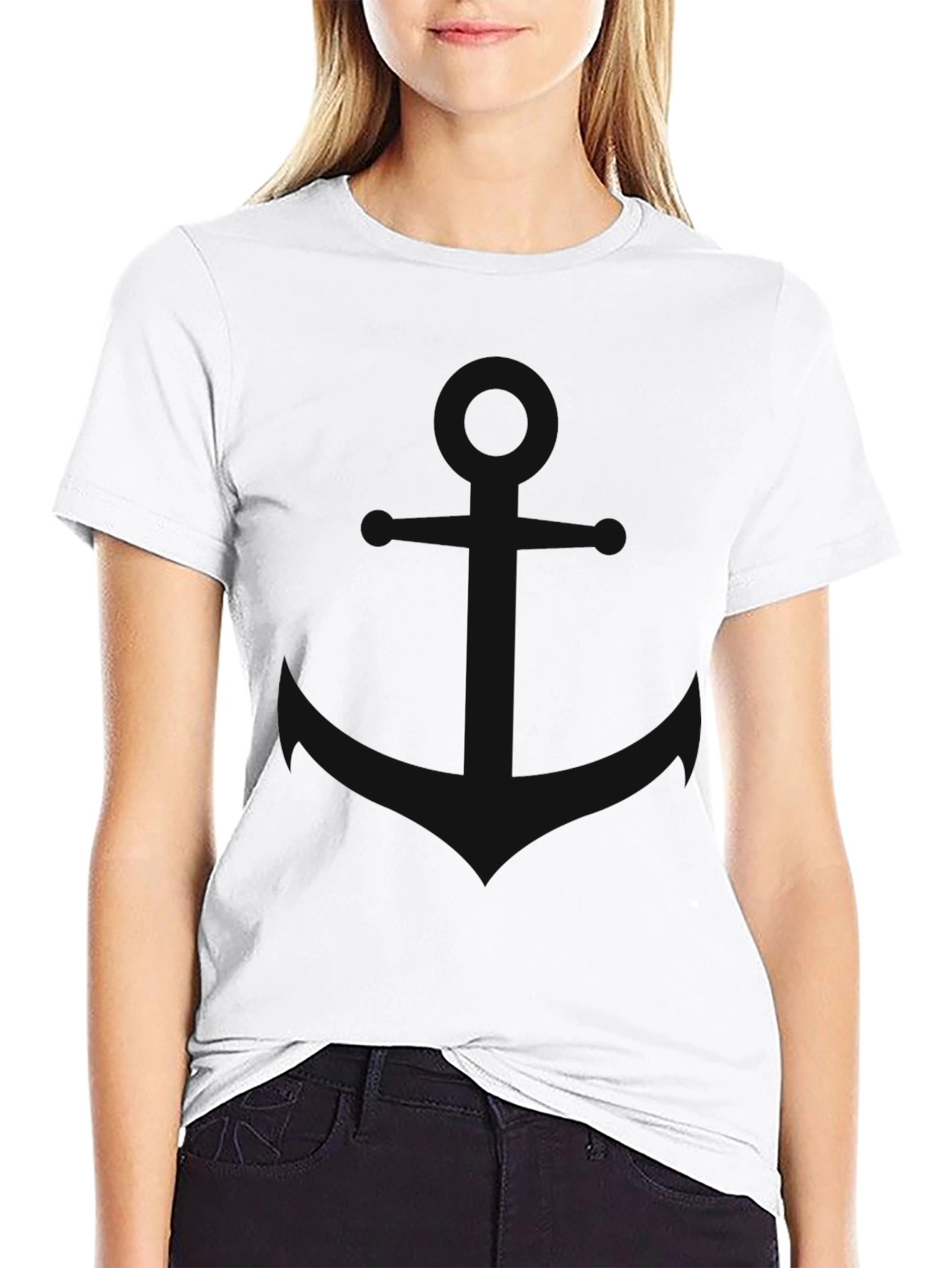 Black Anchor Graphic T-Shirt