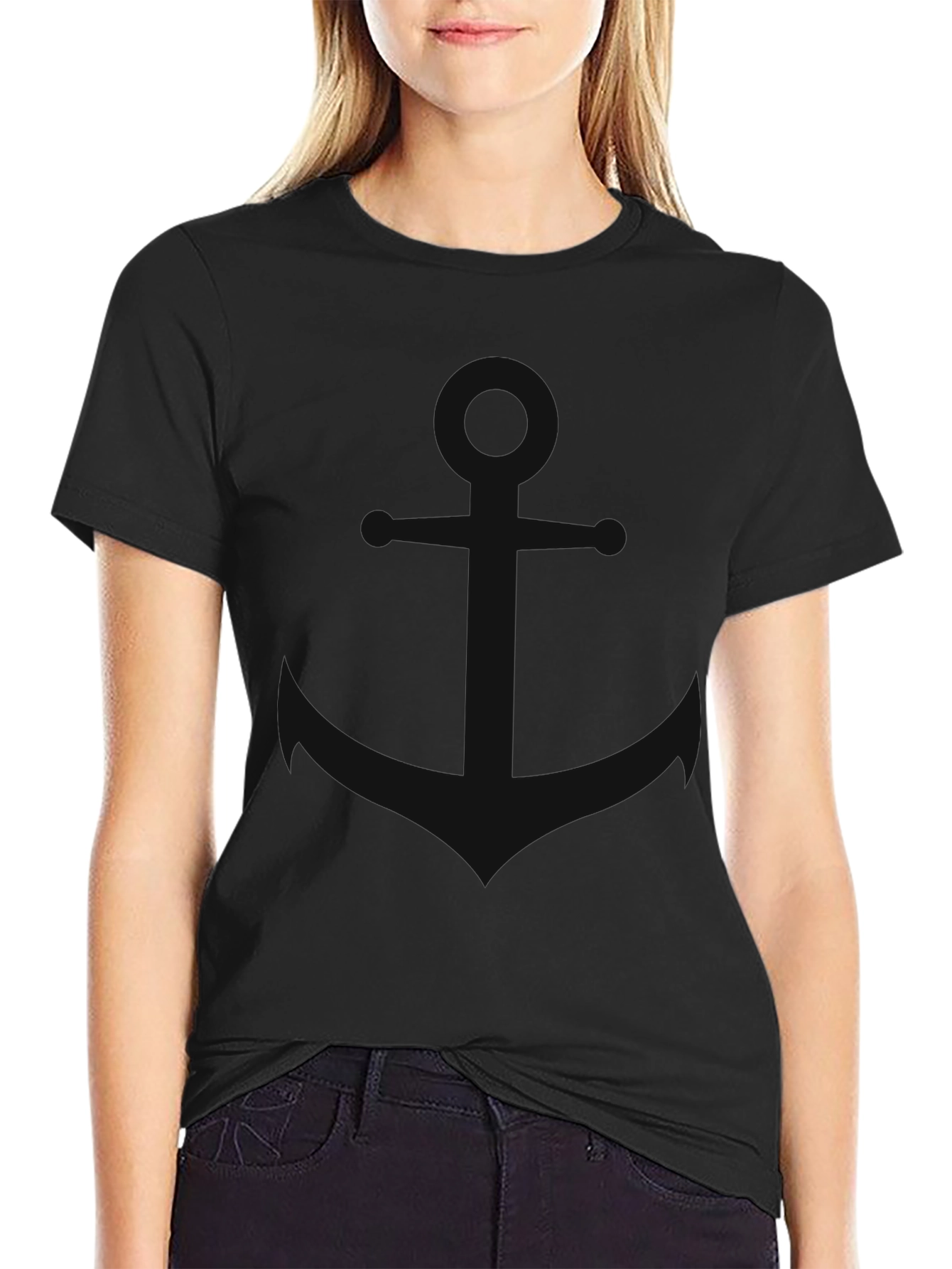 Black Anchor Graphic T-Shirt