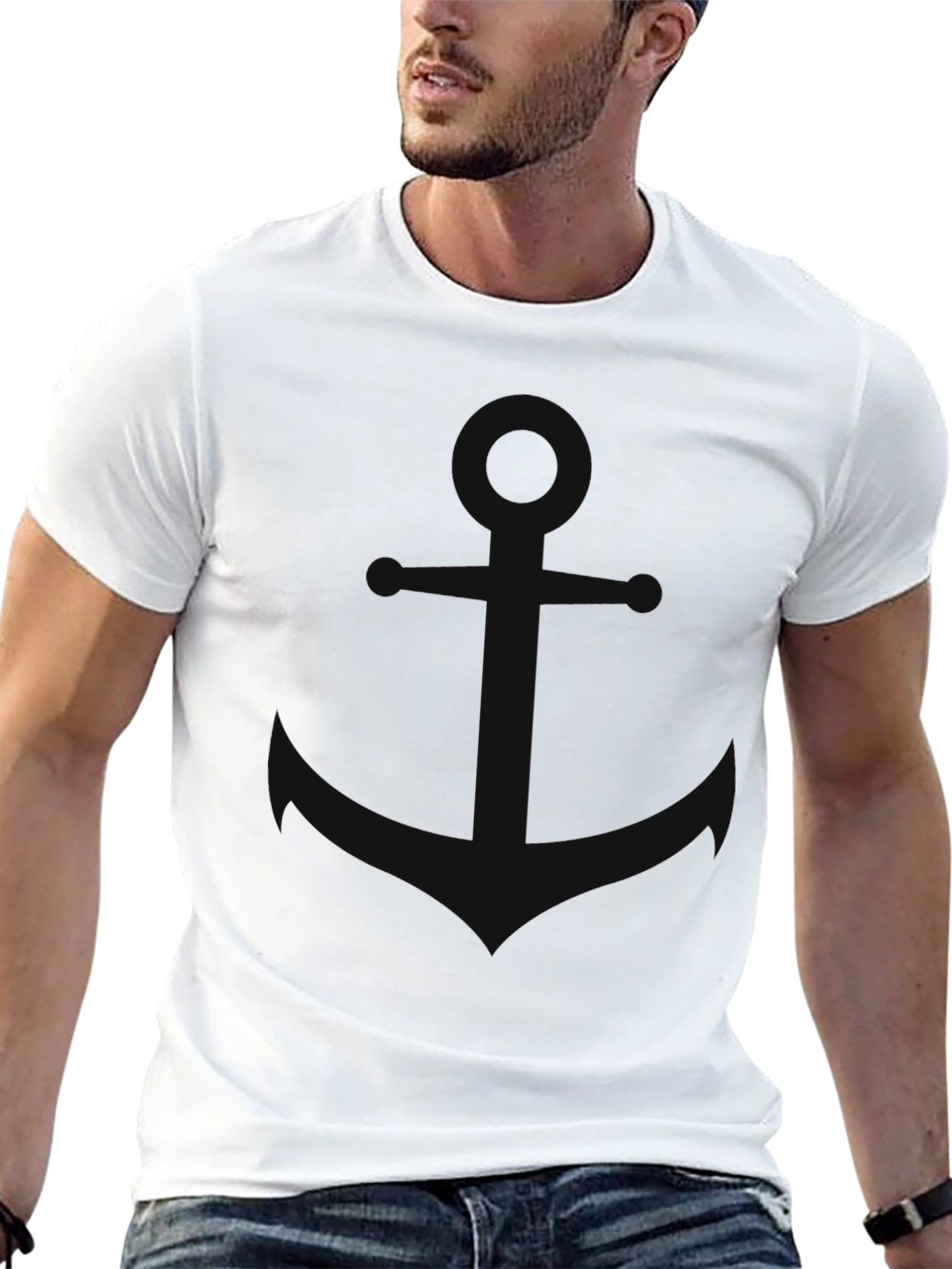 Black Anchor Graphic T-Shirt