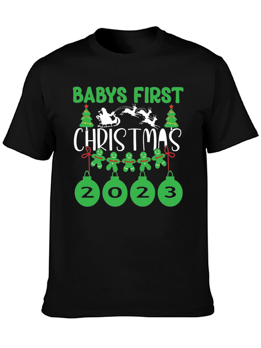 Babys First Christmas 2023 Holiday T-Shirt