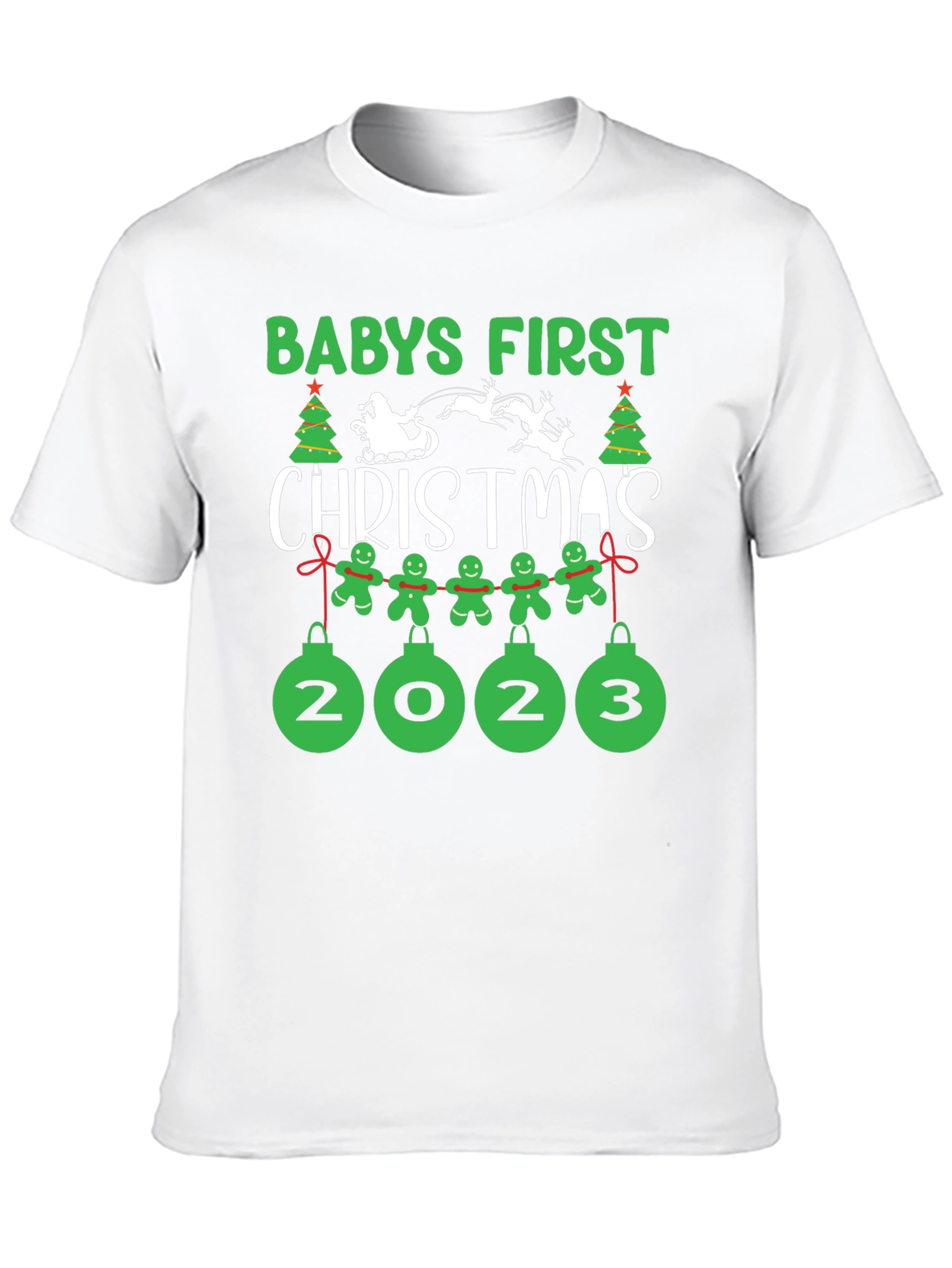 Babys First Christmas 2023 Holiday T-Shirt