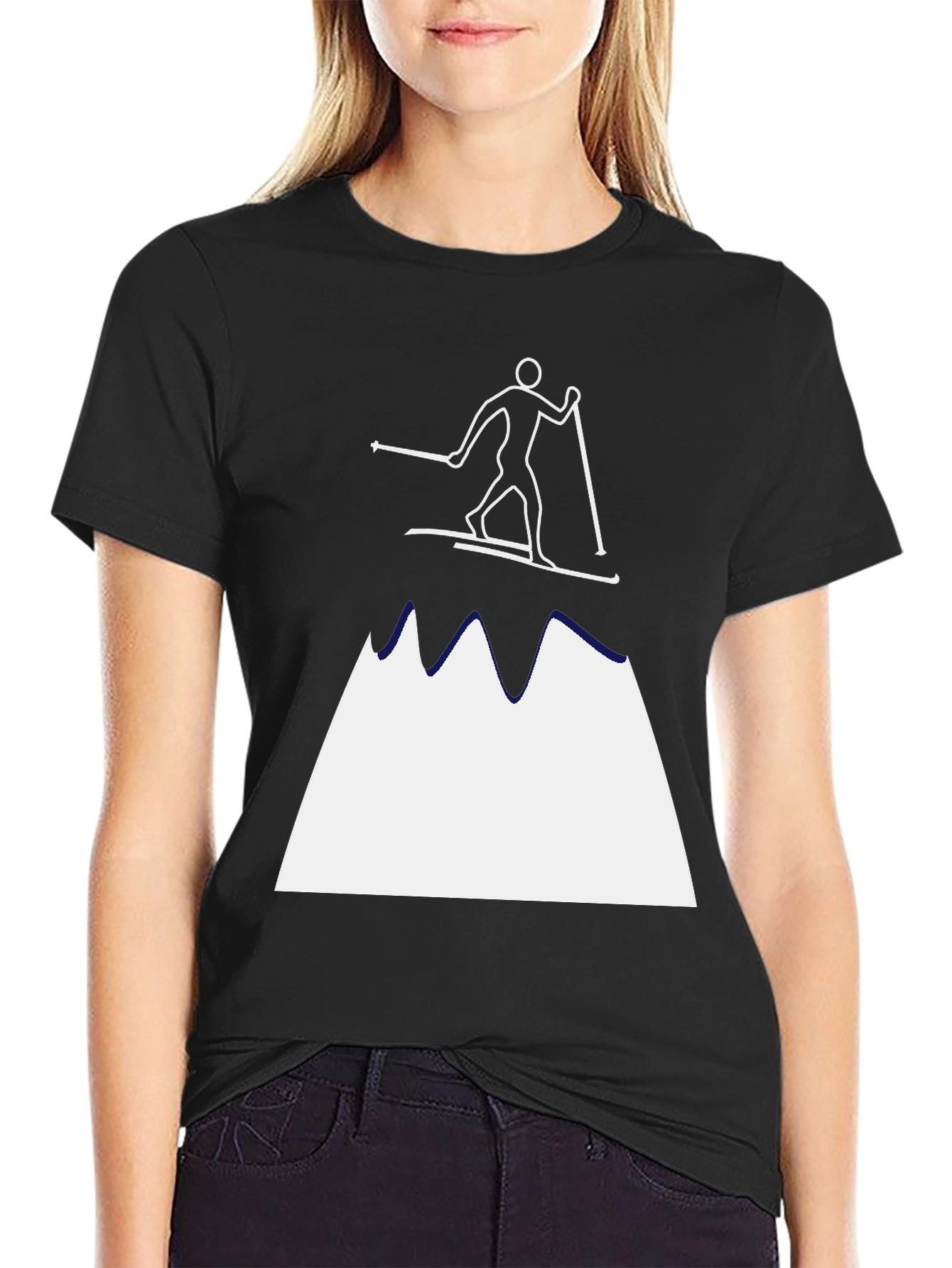 Skiing Mountain Graphic Tee - Adventure Ready