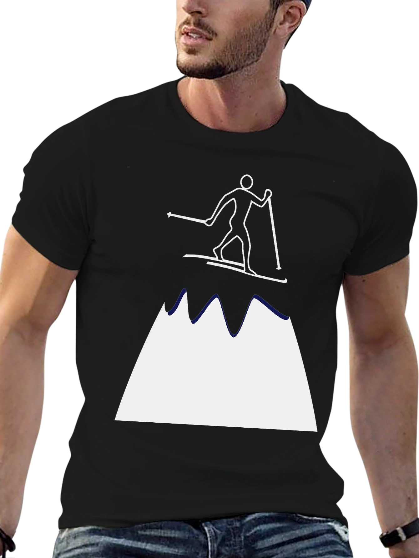 Skiing Mountain Graphic Tee - Adventure Ready