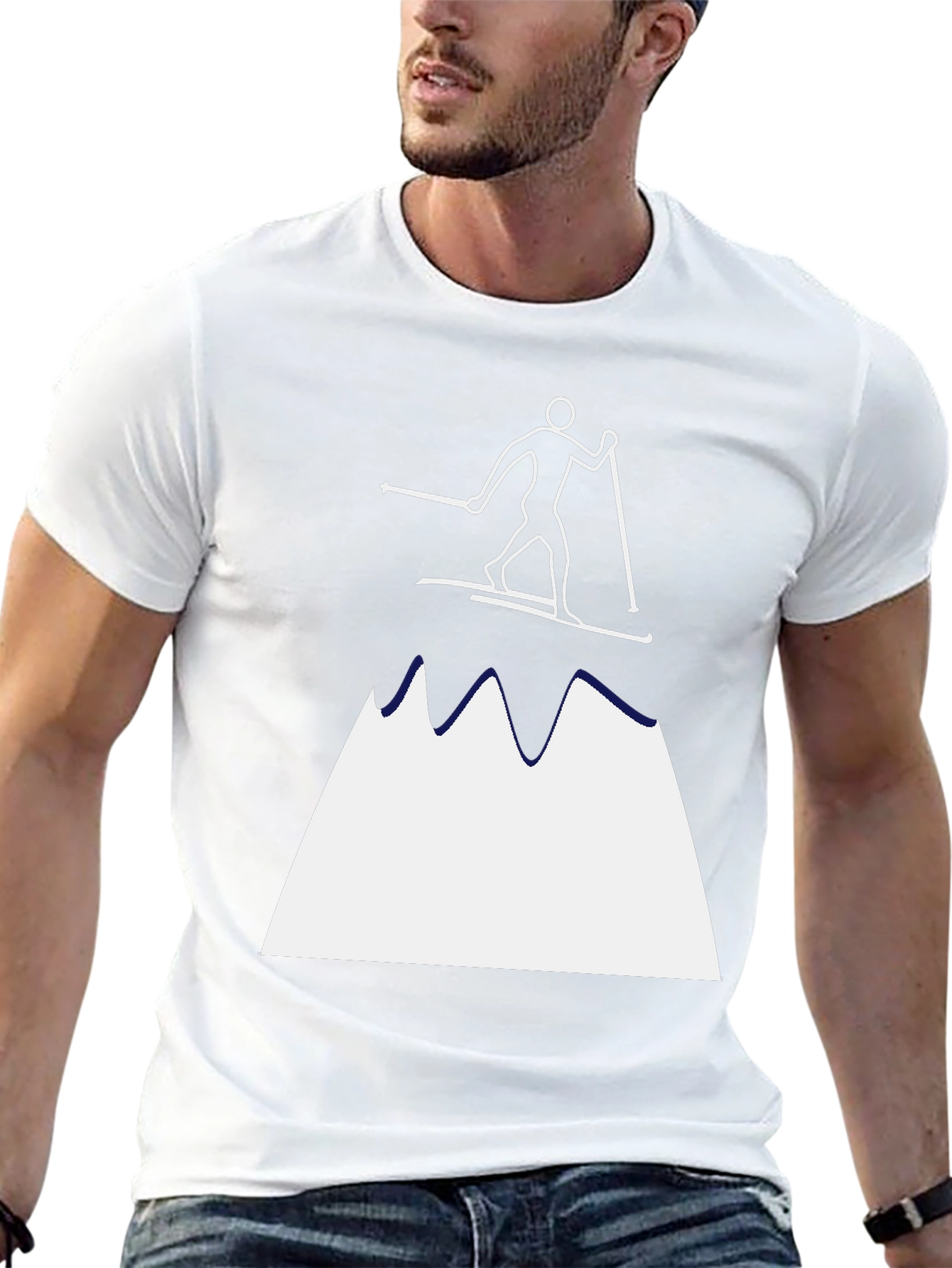 Skiing Mountain Graphic Tee - Adventure Ready