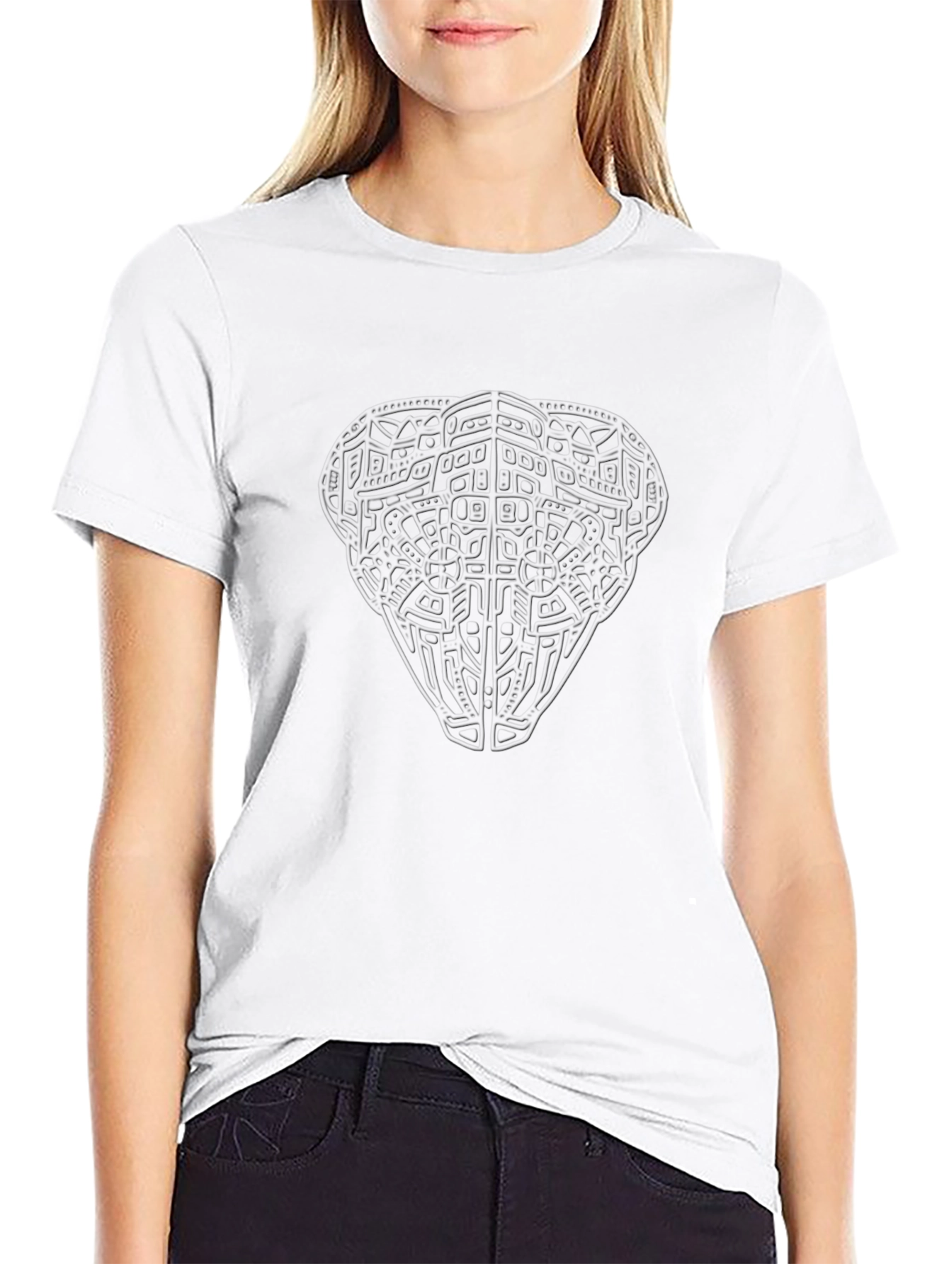 Abstract Design Black T-Shirt for Men