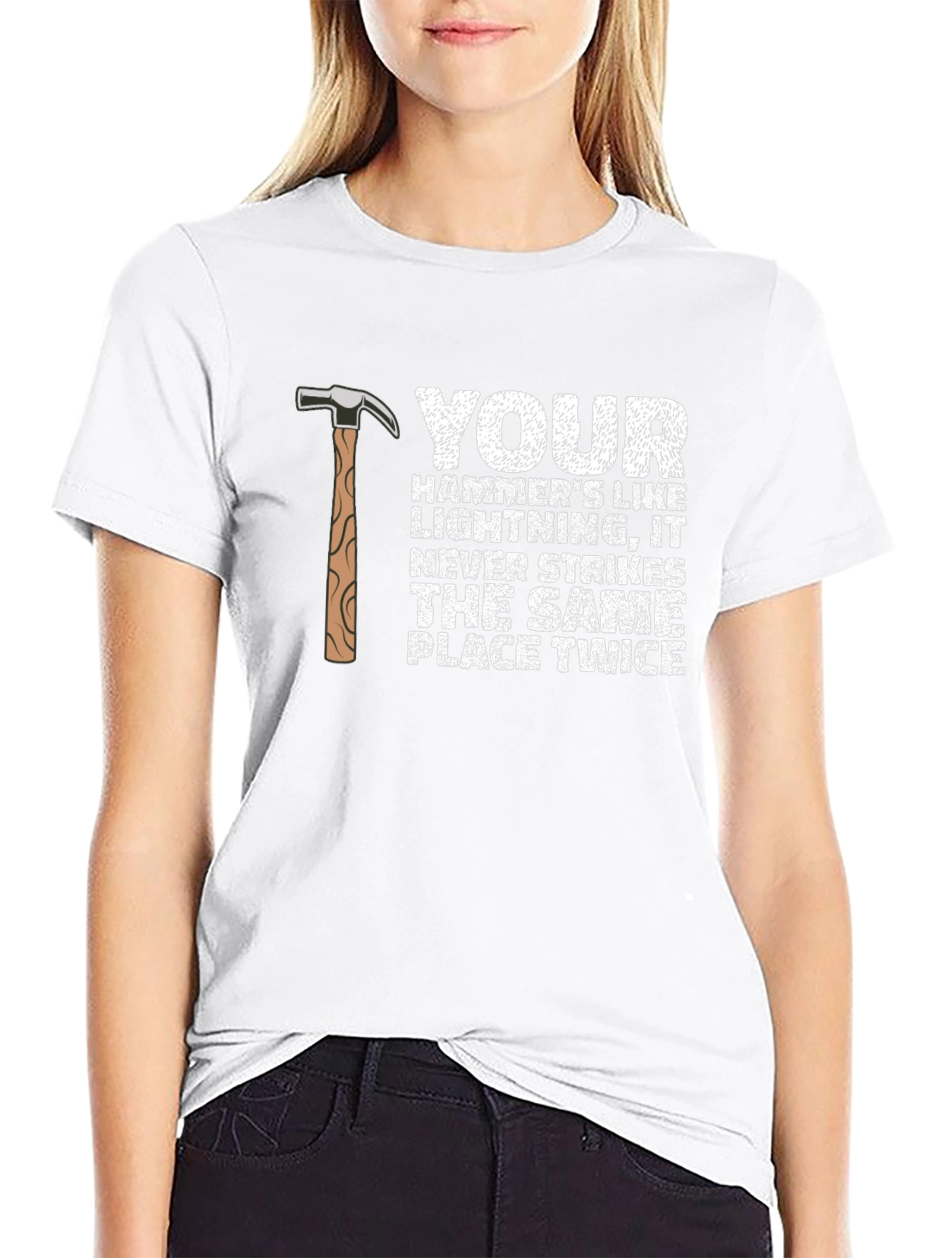 Hammer Lightning Strike Graphic T-Shirt