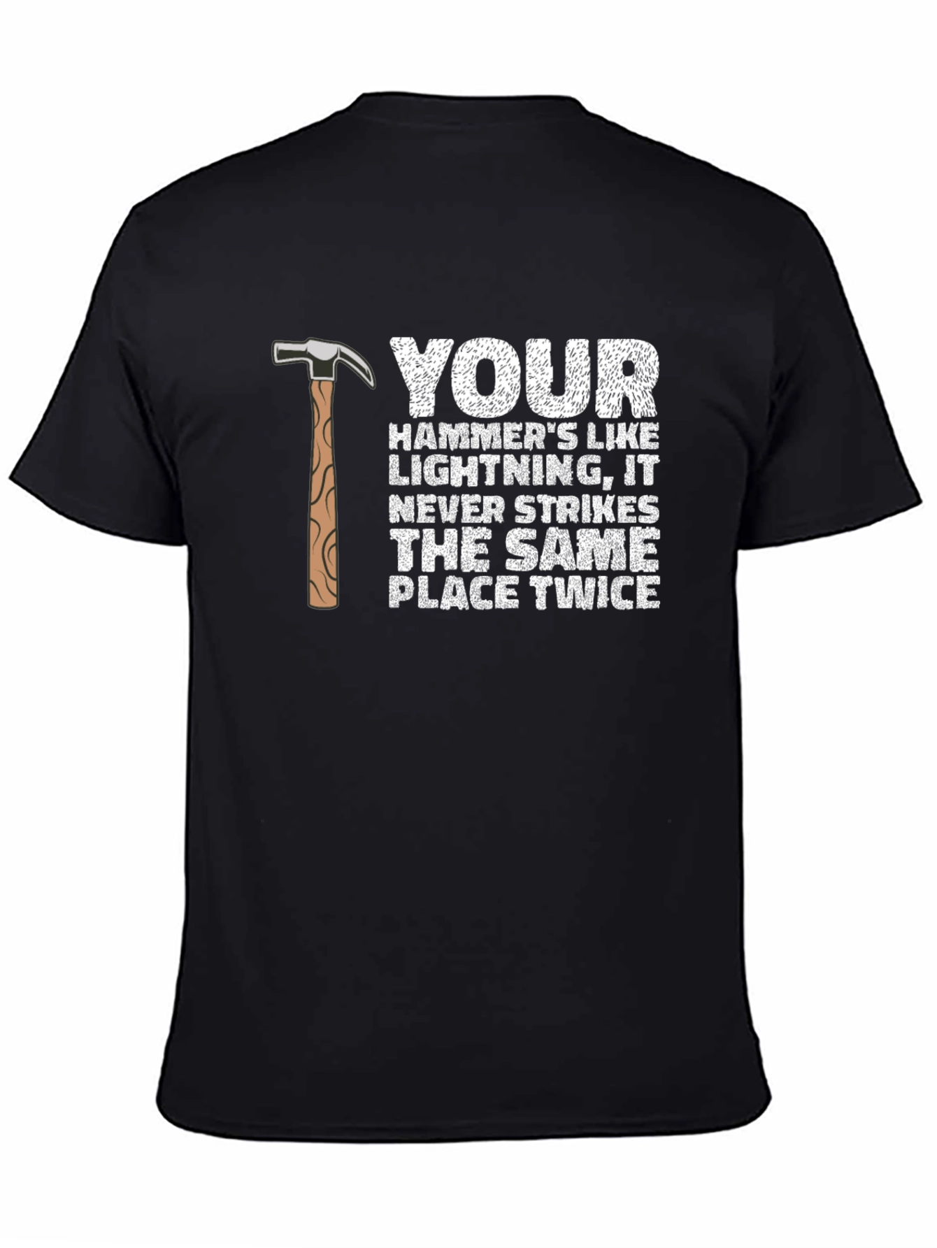 Hammer Lightning Strike Graphic T-Shirt