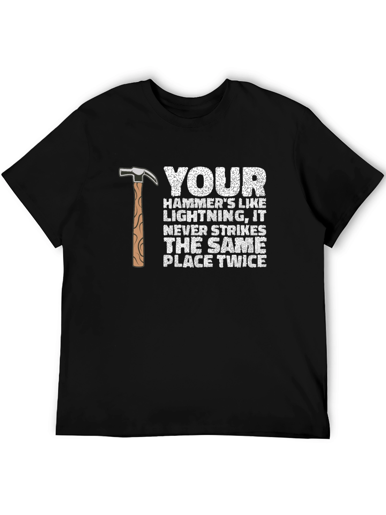 Hammer Lightning Strike Graphic T-Shirt