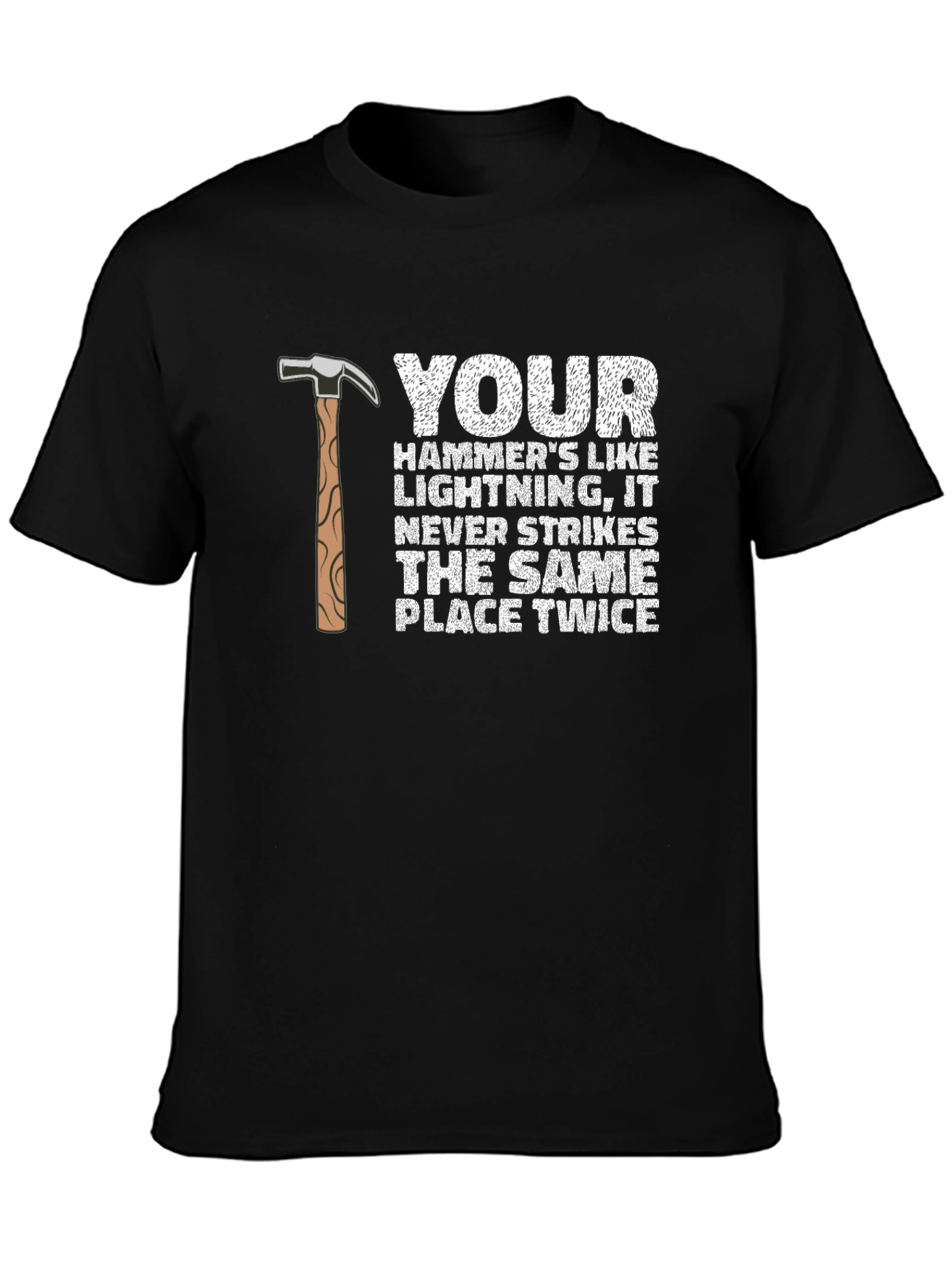 Hammer Lightning Strike Graphic T-Shirt