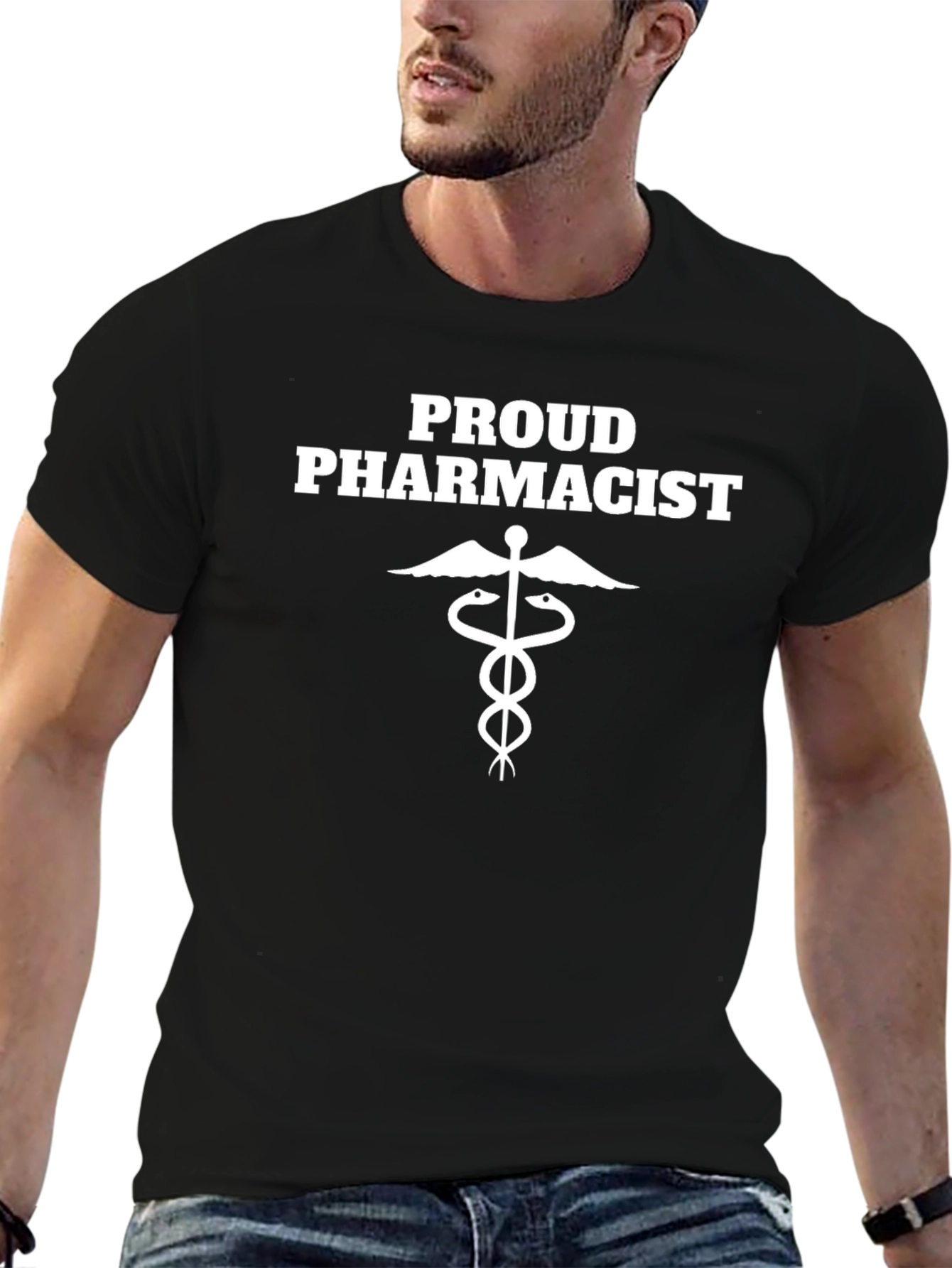 Proud Pharmacist Graphic Tee - Black
