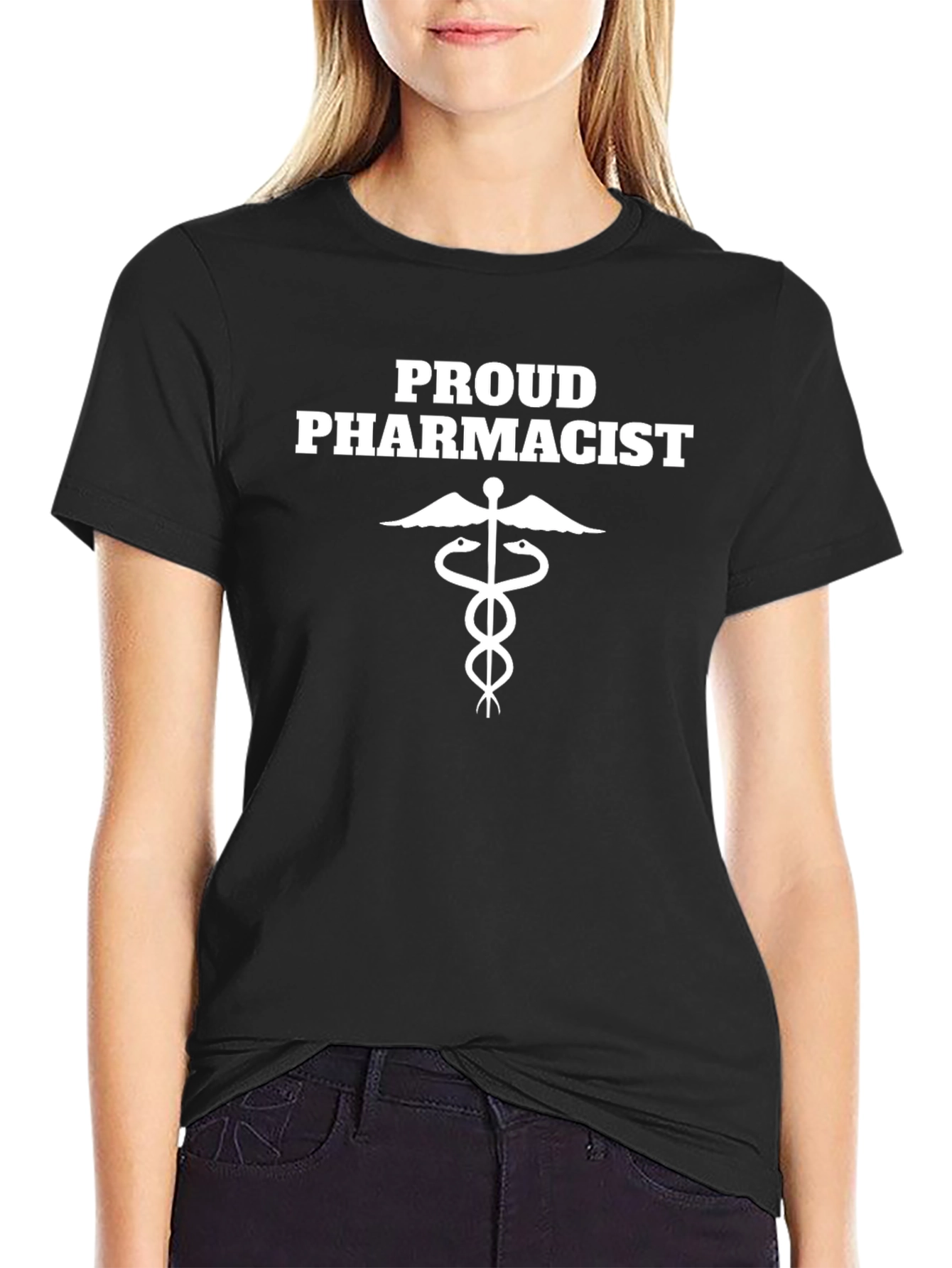 Proud Pharmacist Graphic Tee - Black