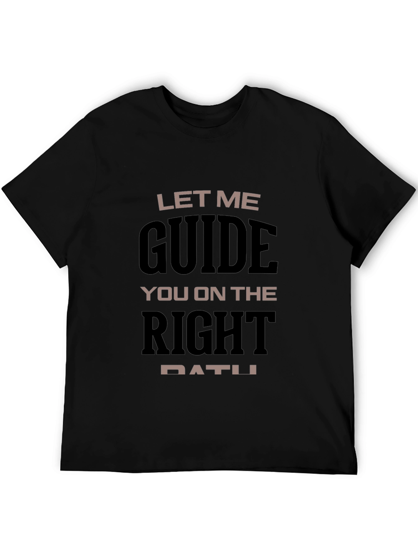 Guide You T-Shirt | Black Crew Neck Tee