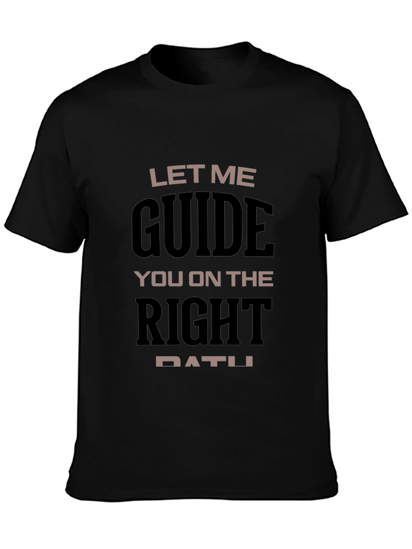 Guide You T-Shirt | Black Crew Neck Tee
