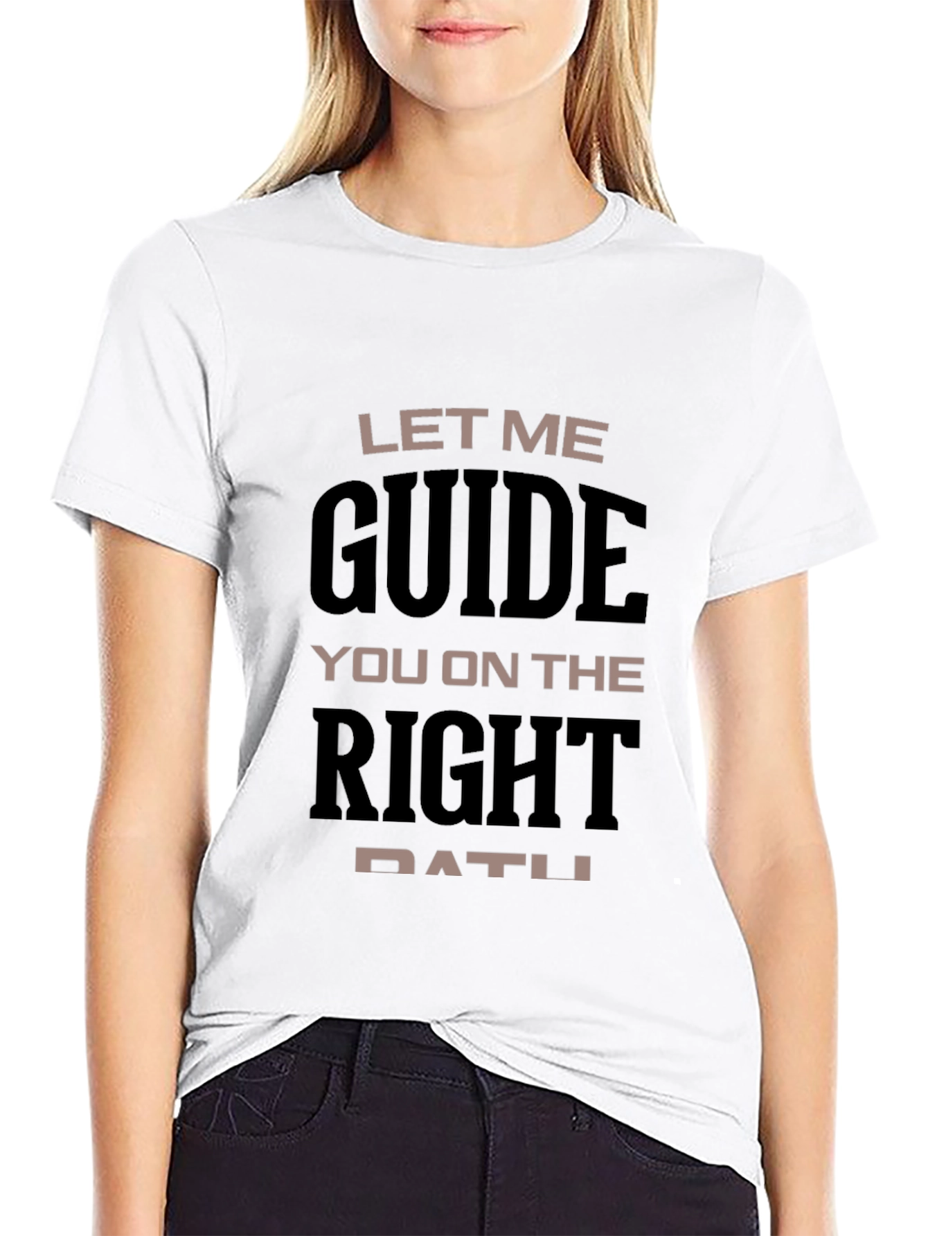 Guide You T-Shirt | Black Crew Neck Tee