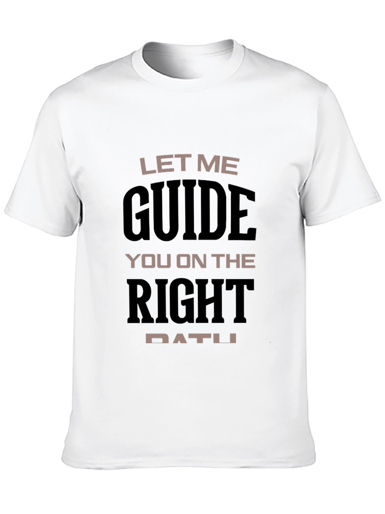 Guide You T-Shirt | Black Crew Neck Tee
