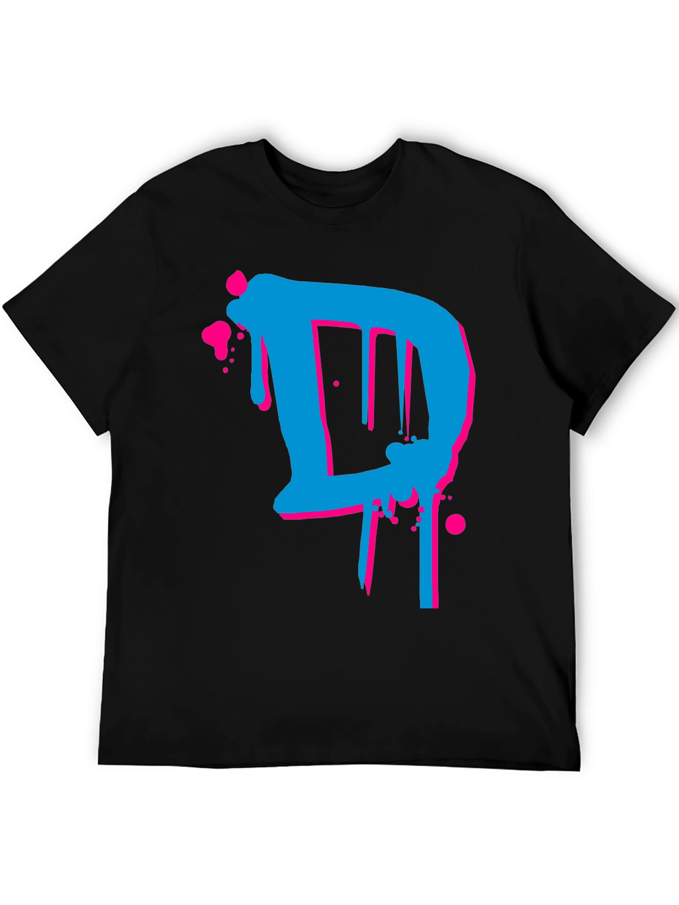 Modern Art Graphic Tee - Dripping Letter D