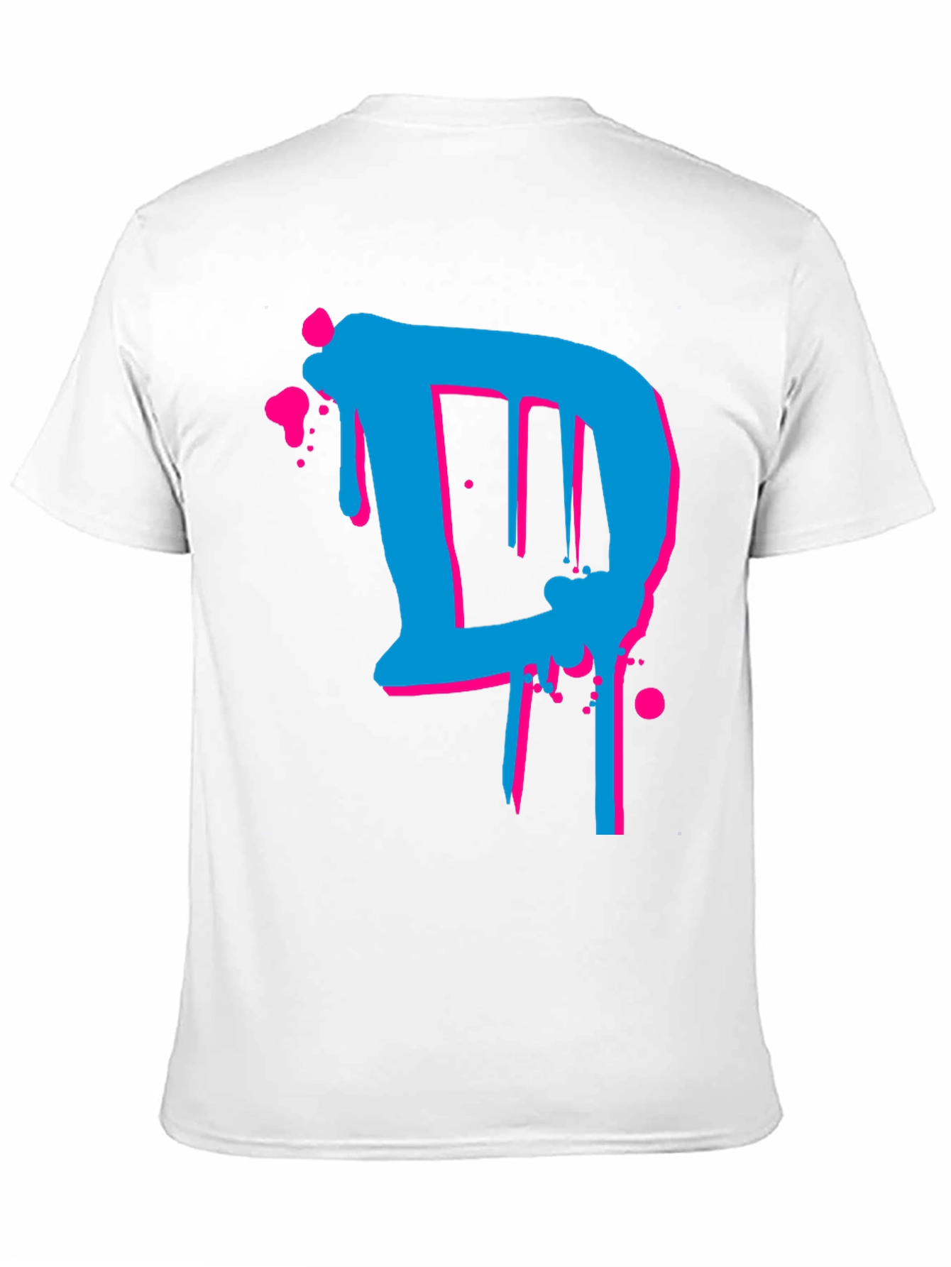 Modern Art Graphic Tee - Dripping Letter D
