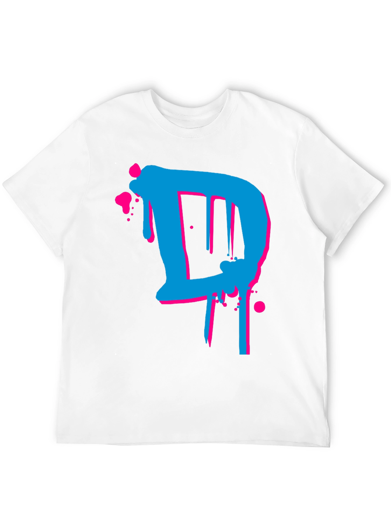 Modern Art Graphic Tee - Dripping Letter D