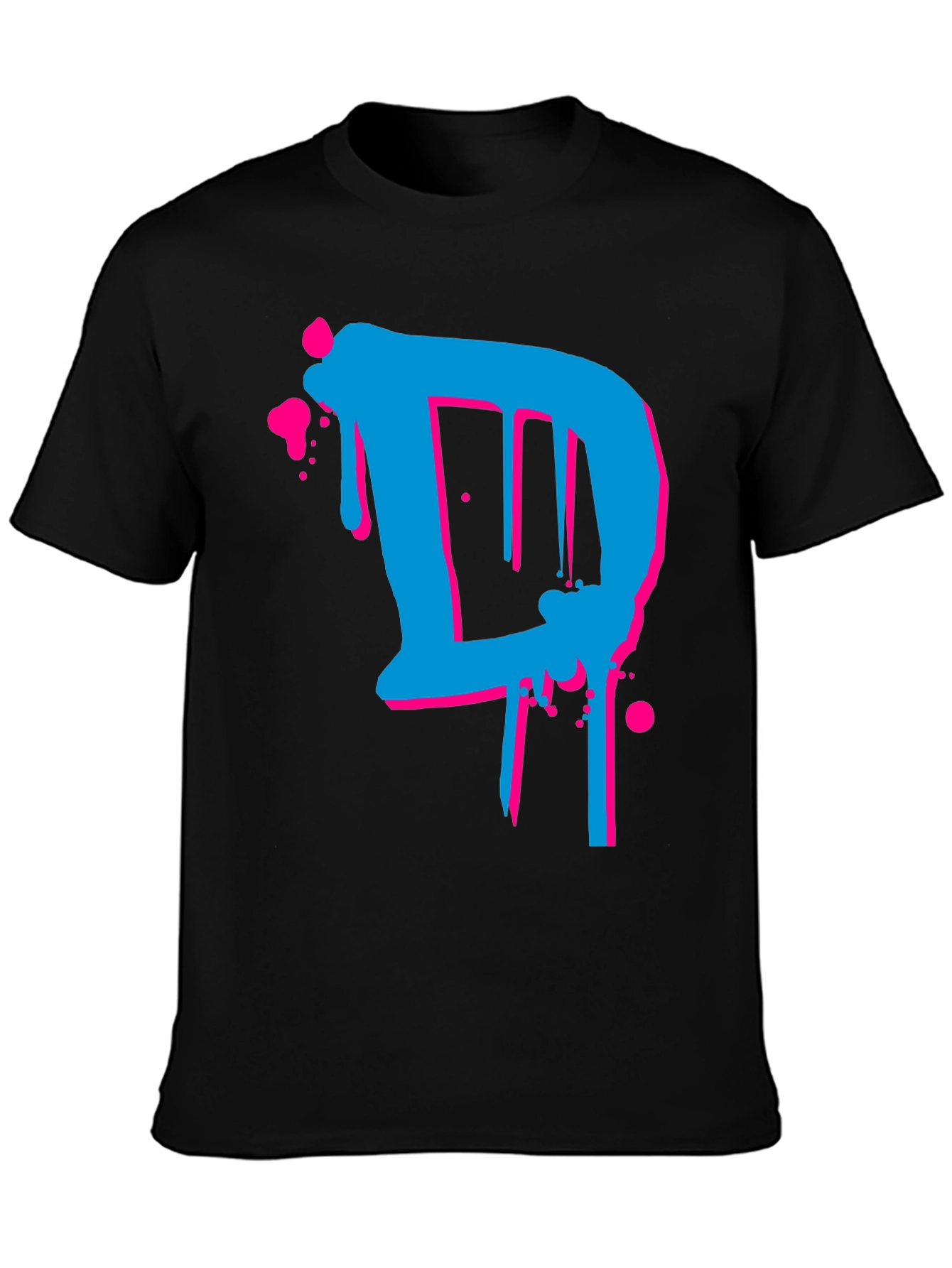 Modern Art Graphic Tee - Dripping Letter D