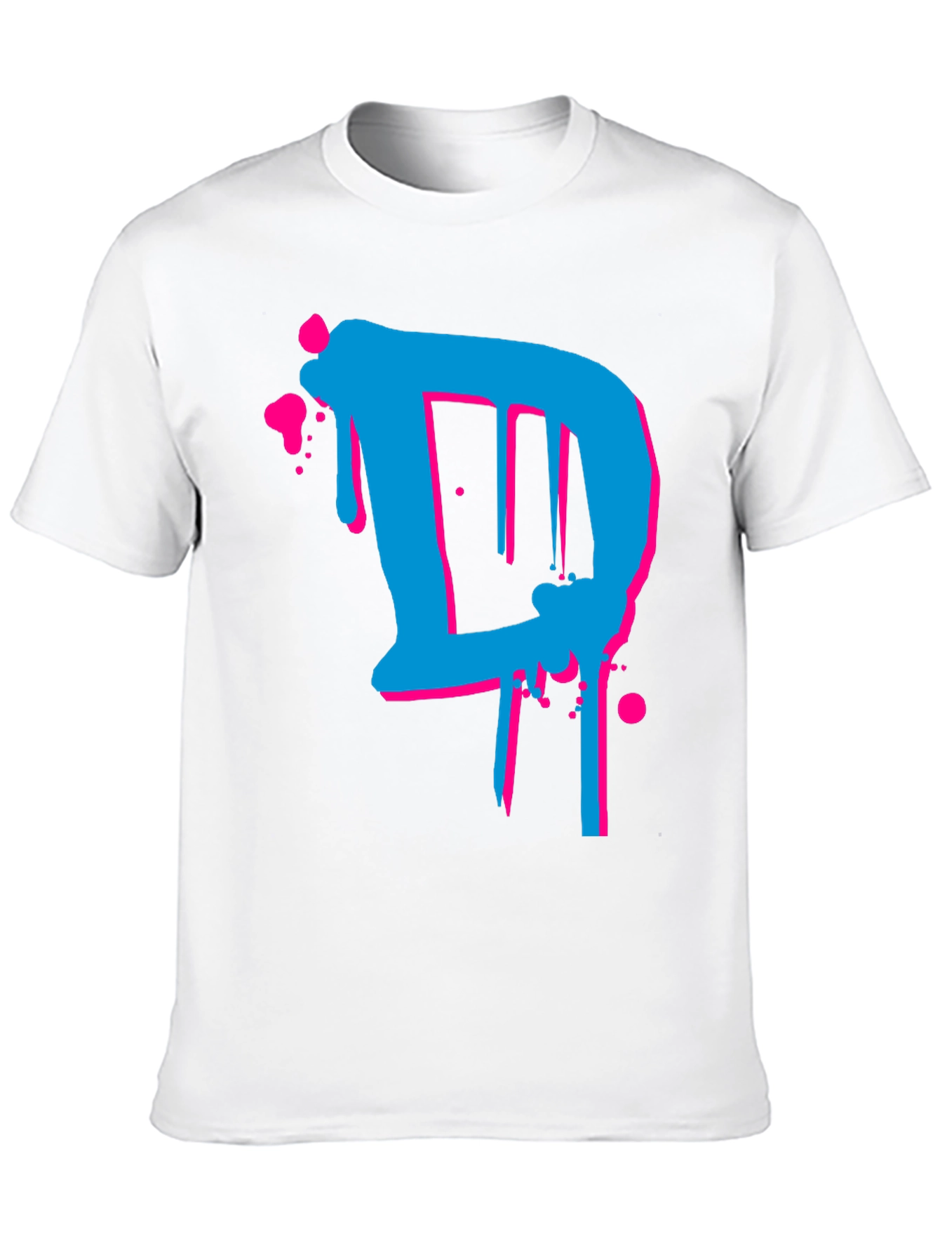 Modern Art Graphic Tee - Dripping Letter D