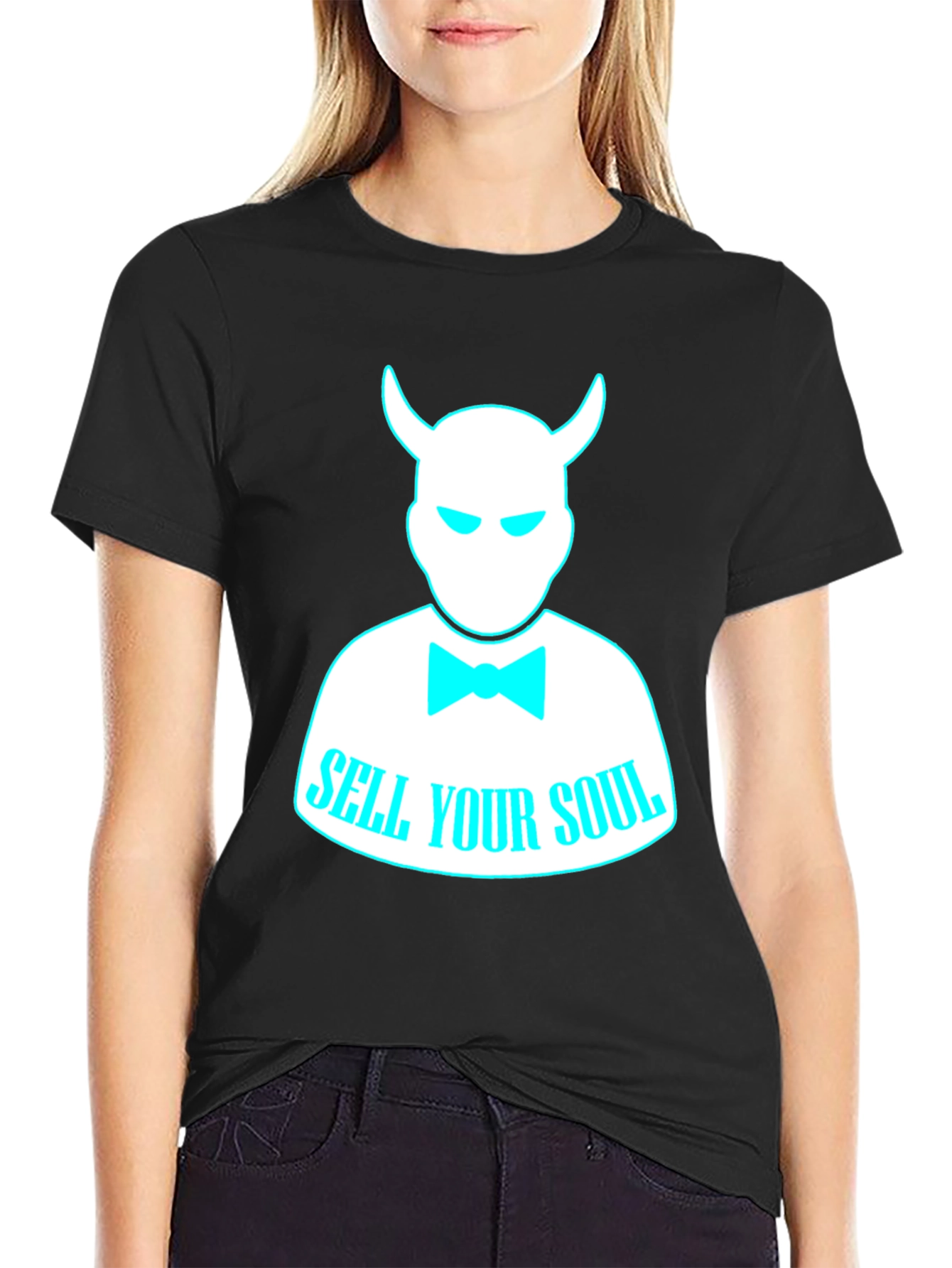 Sell Your Soul Tee - Devilish Bowtie Graphic T-Shirt