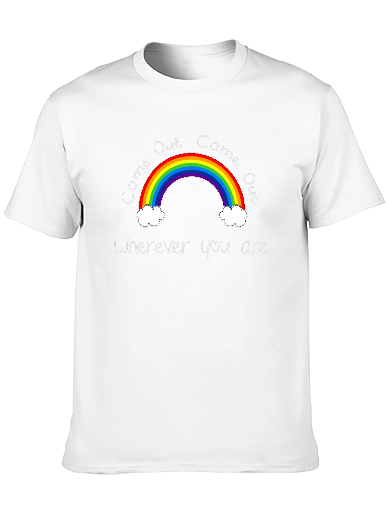 Come Out Rainbow Graphic Tee - Black