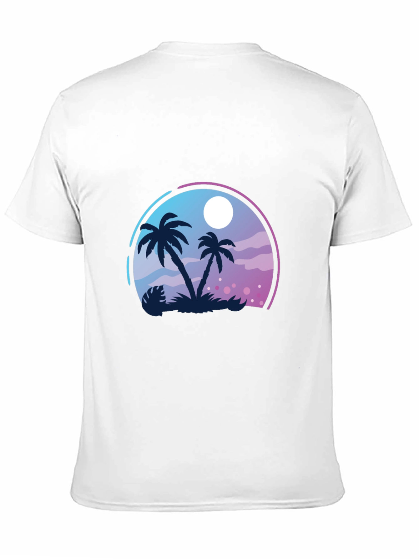 Tropical Palm Tree Graphic Black T-Shirt