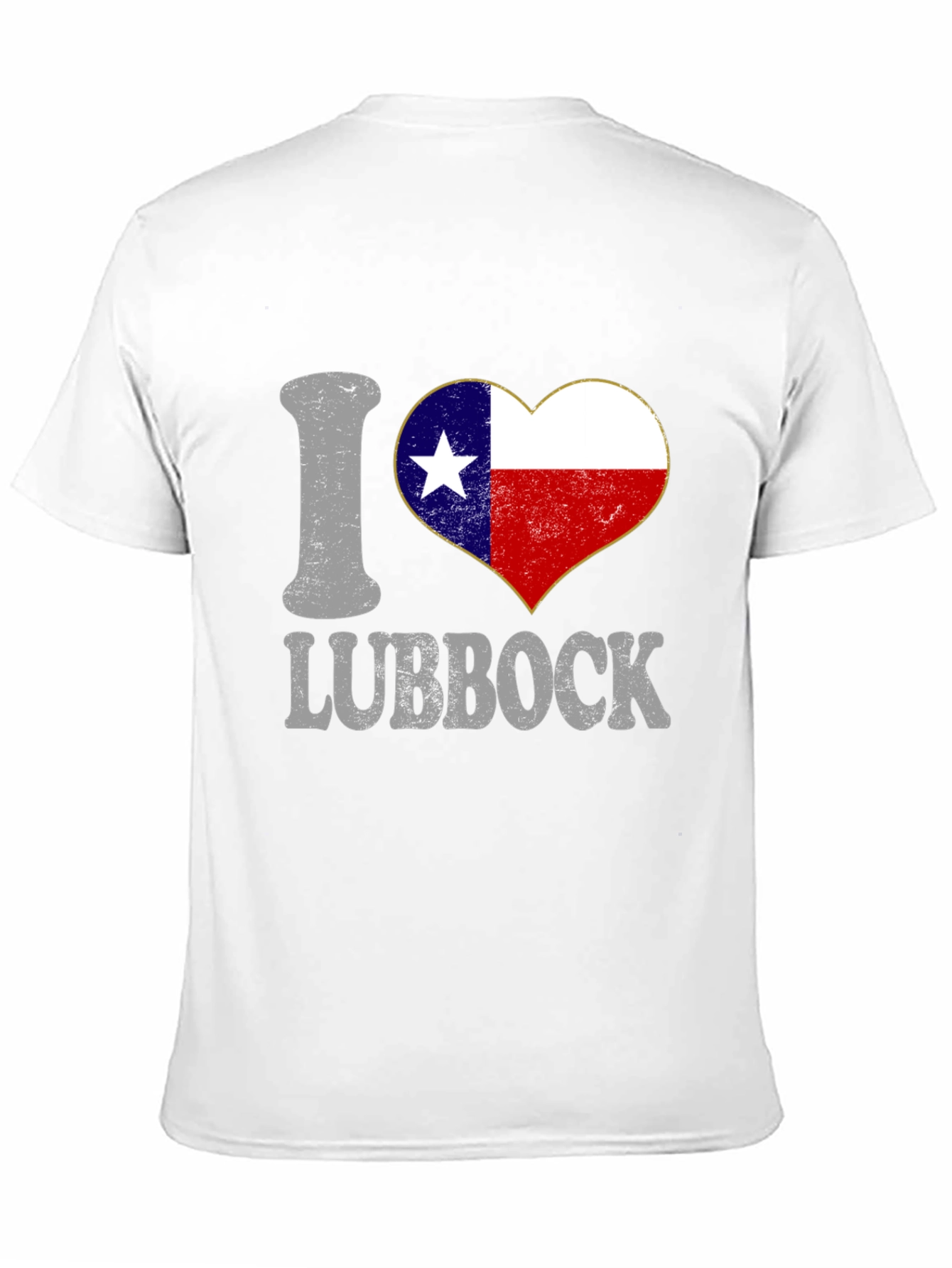 I Heart Lubbock Texas Flag Tee