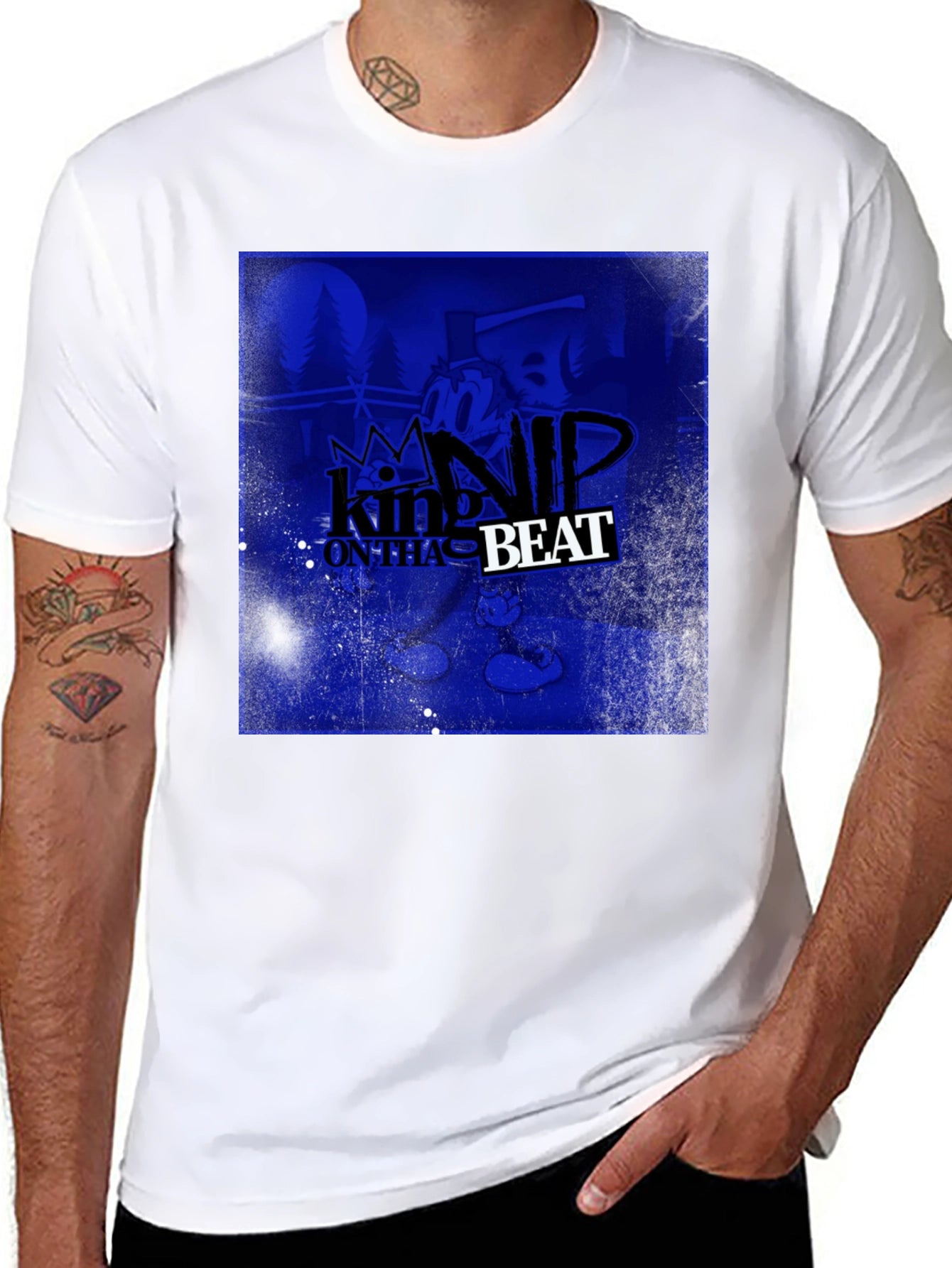 King Nip On Tha Beat Black T-Shirt