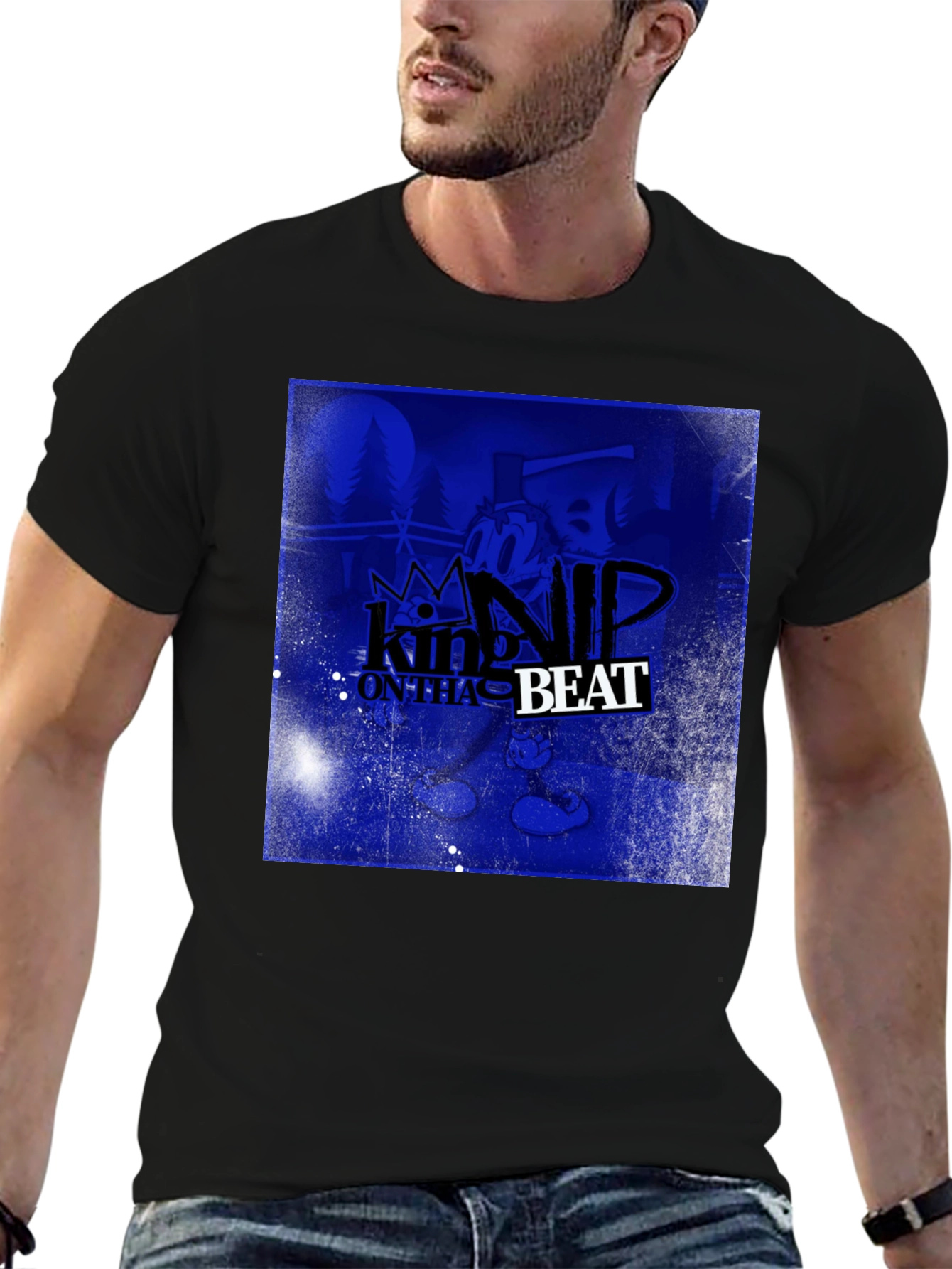 King Nip On Tha Beat Black T-Shirt