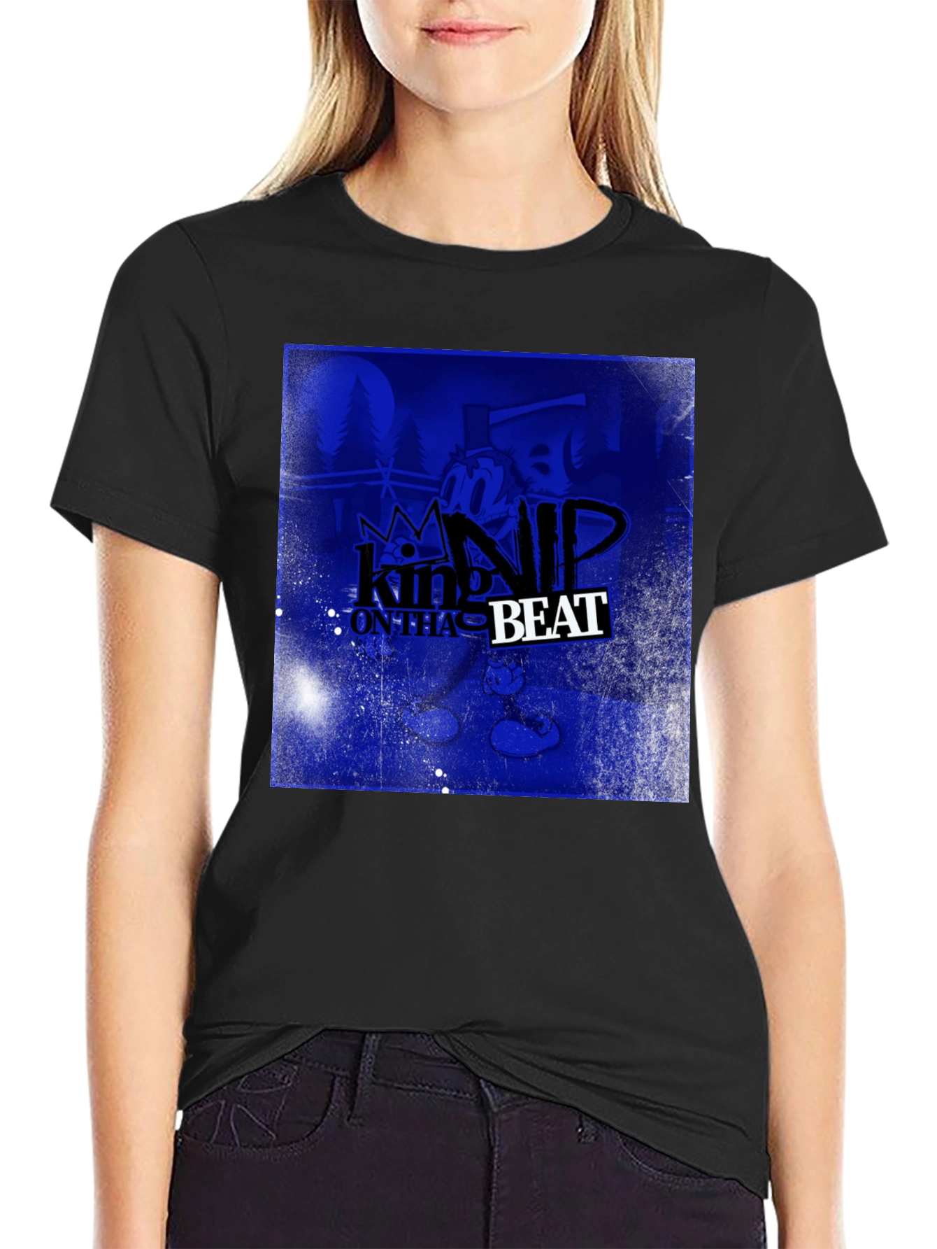 King Nip On Tha Beat Black T-Shirt