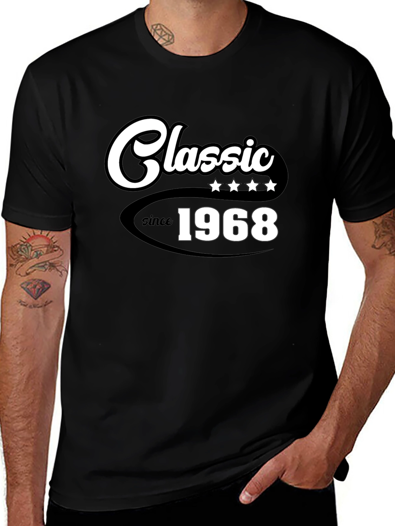 Classic Since 1968 Black Graphic T-Shirt