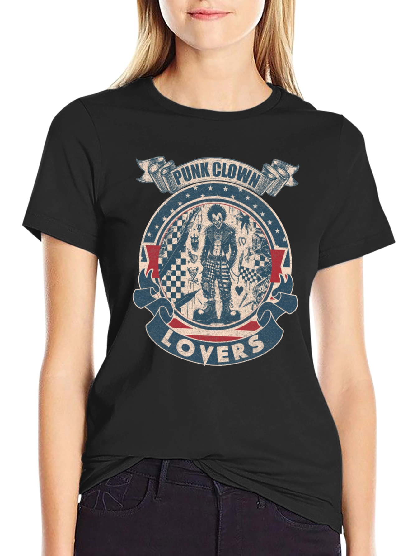 Punk Clown Lovers Graphic T-Shirt