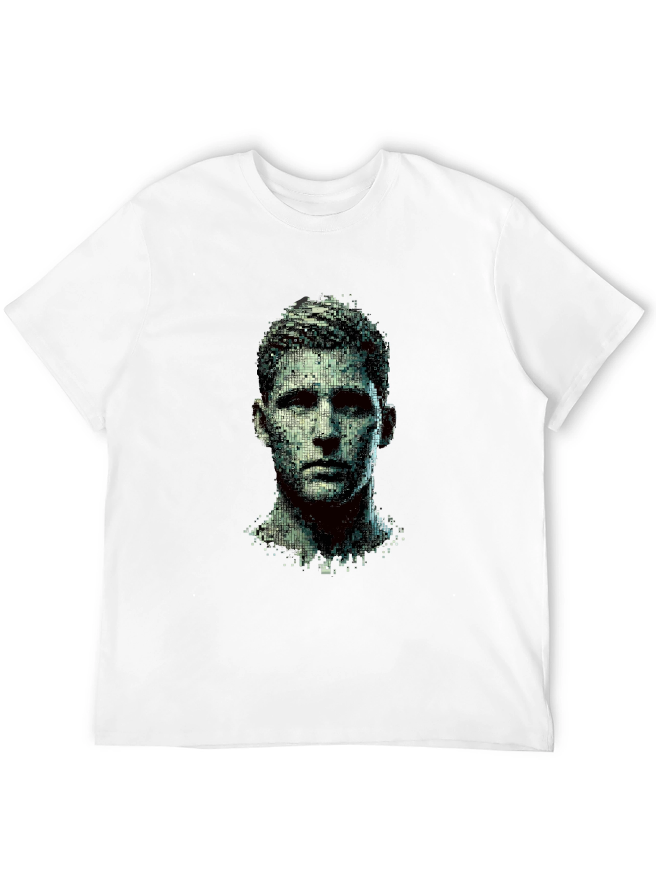 Pixel Art Portrait Black T-Shirt