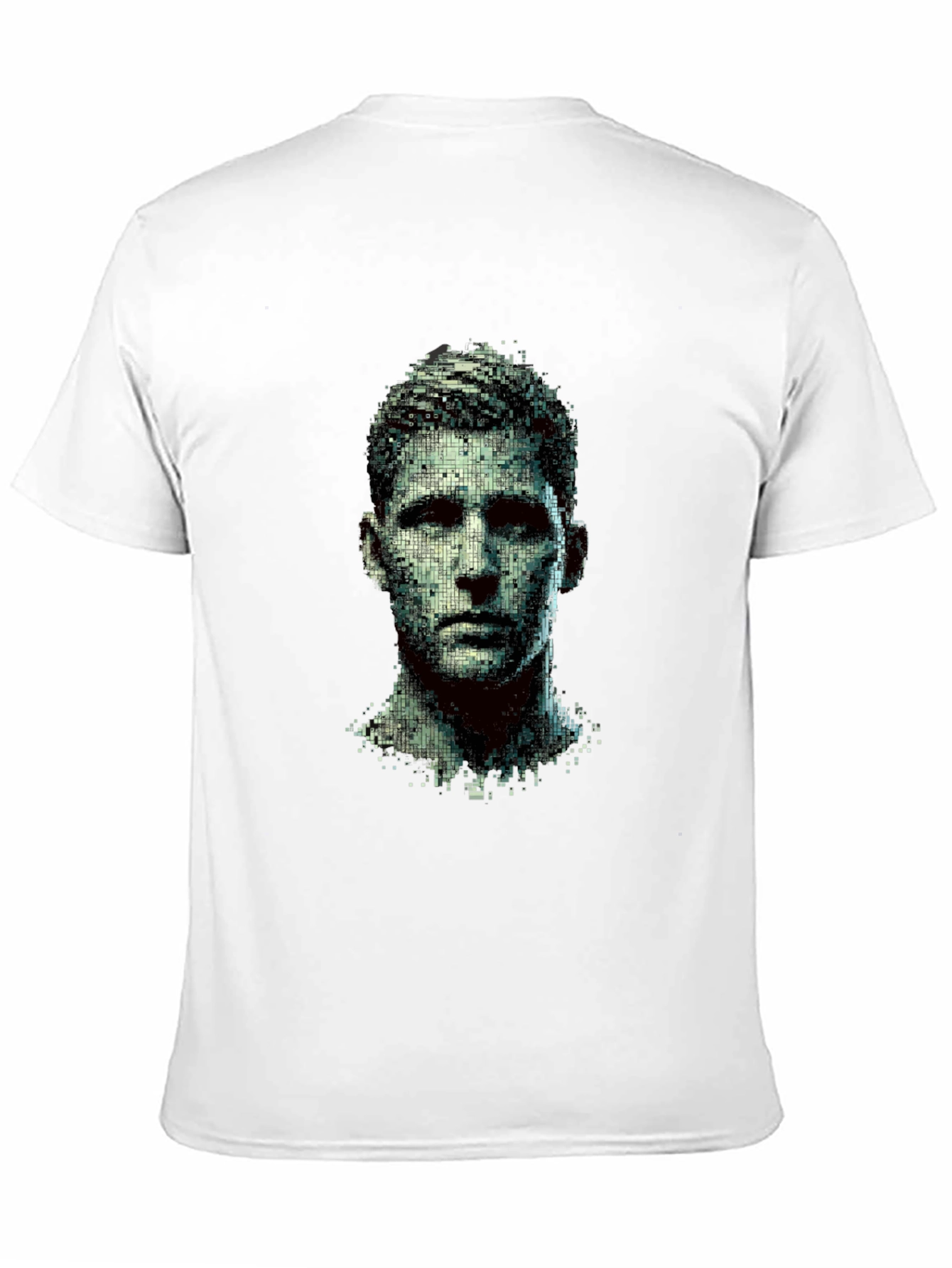 Pixel Art Portrait Black T-Shirt