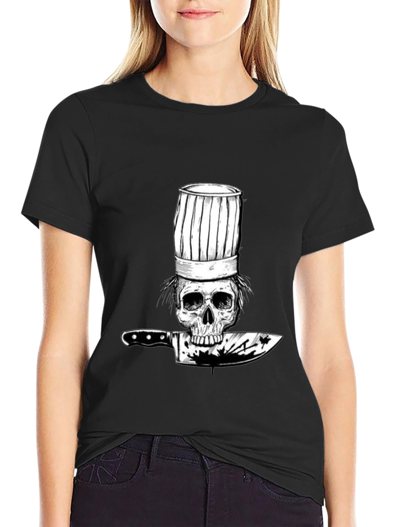 Skull Chef T-Shirt - Culinary Skeleton Graphic Tee