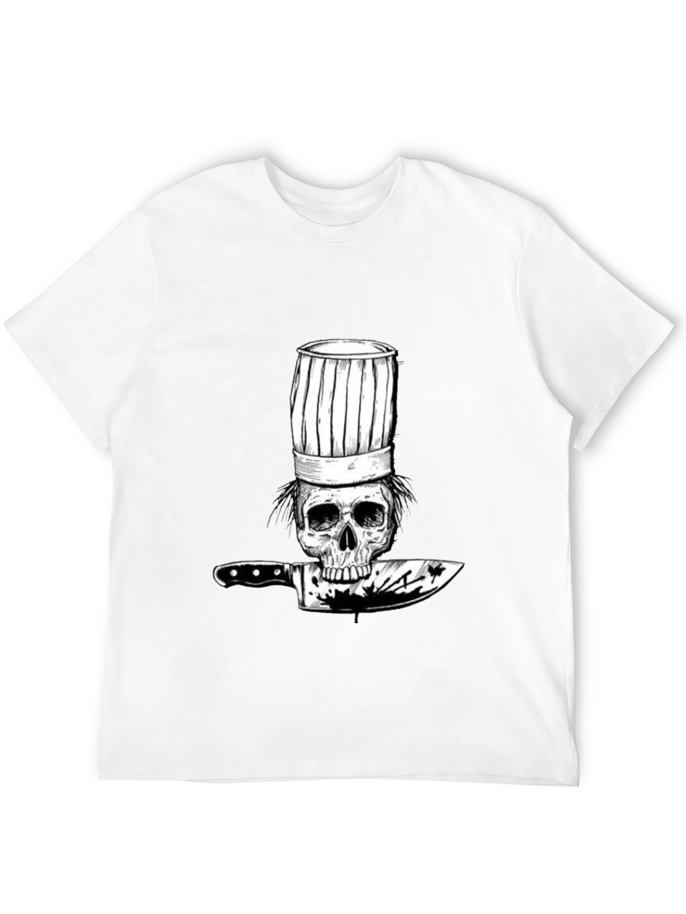 Skull Chef T-Shirt - Culinary Skeleton Graphic Tee
