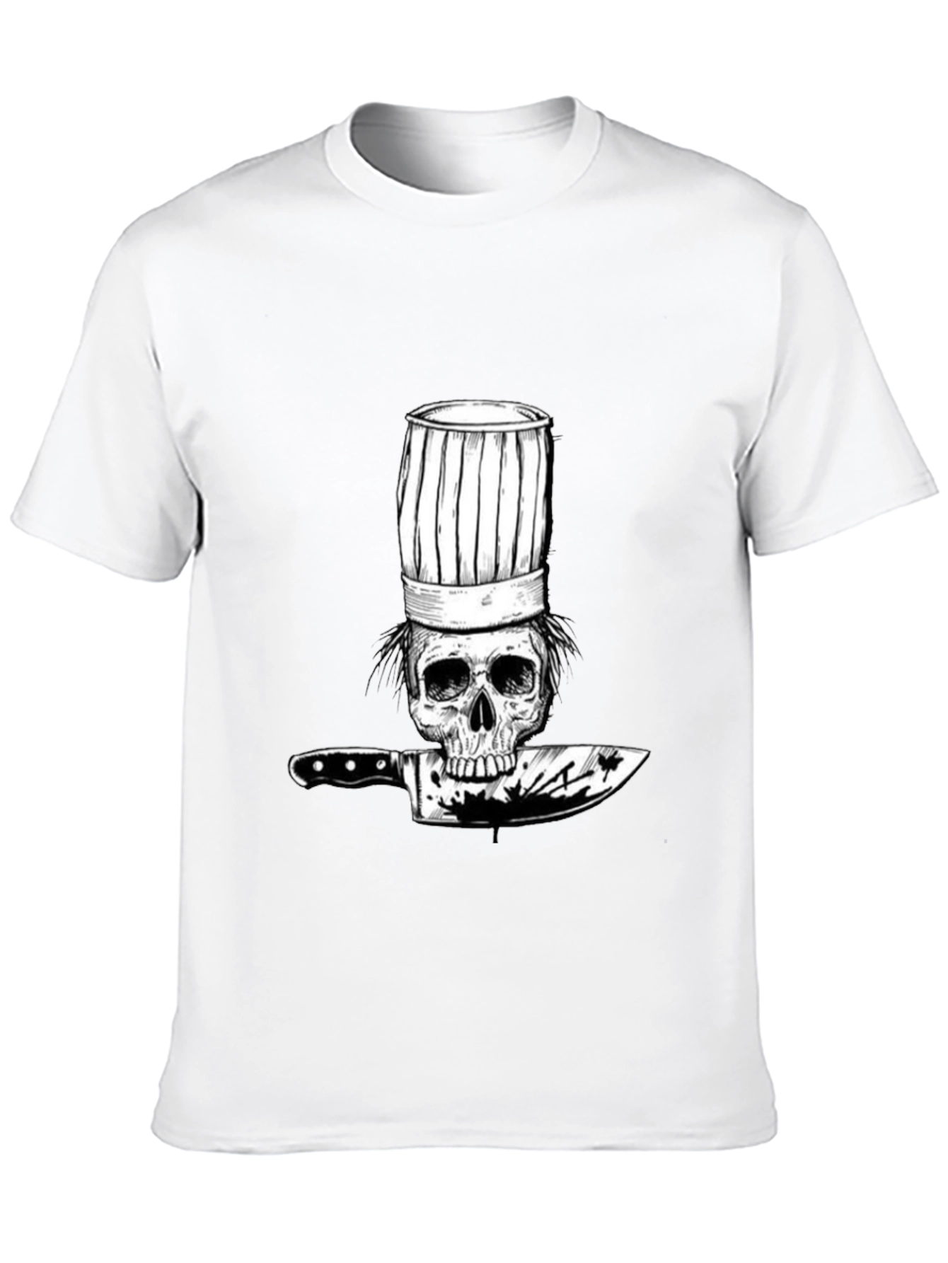 Skull Chef T-Shirt - Culinary Skeleton Graphic Tee