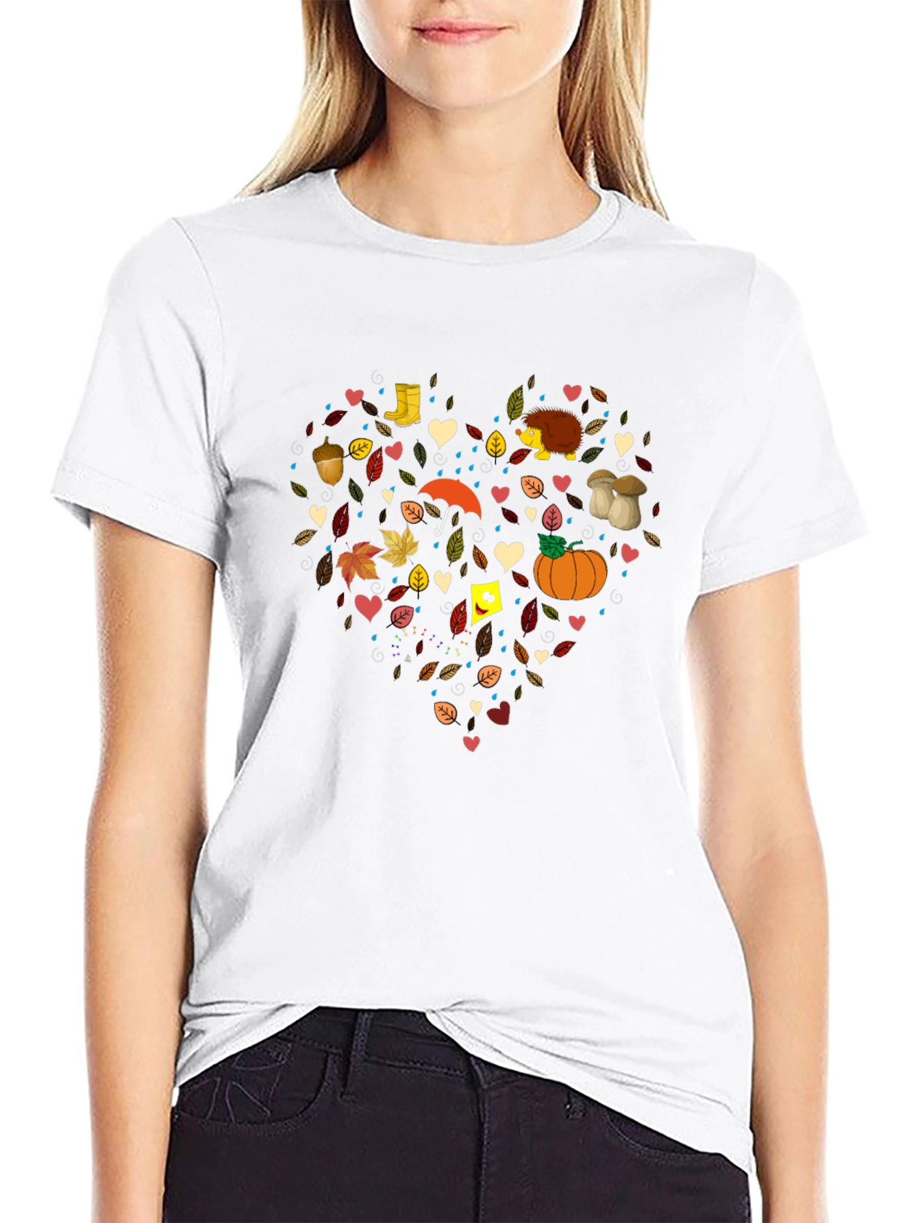Autumn Heart Graphic T-Shirt