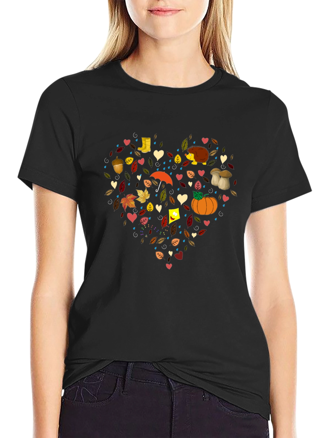 Autumn Heart Graphic T-Shirt