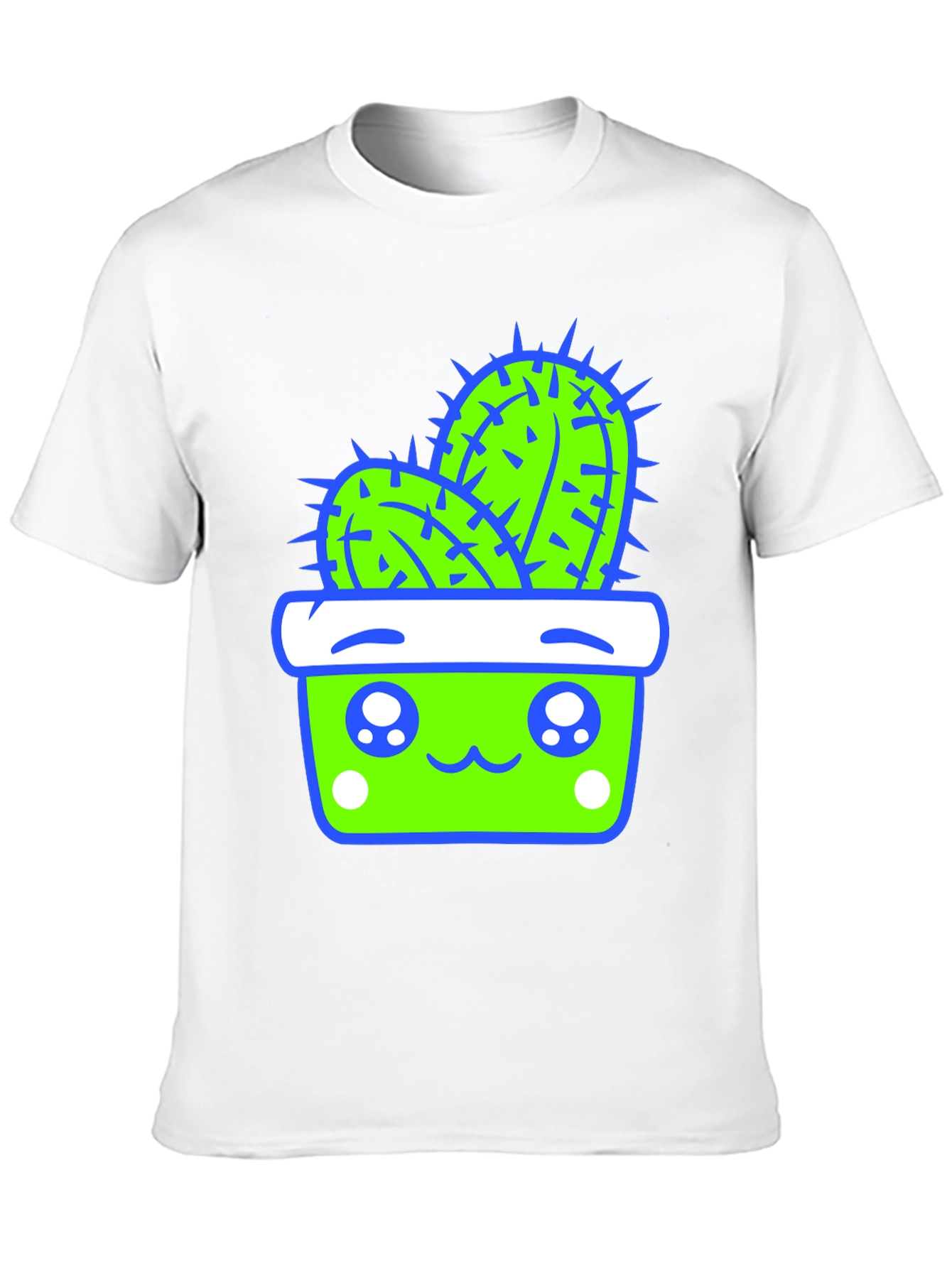 Kawaii Cactus T-Shirt - Cute Potted Plant Tee