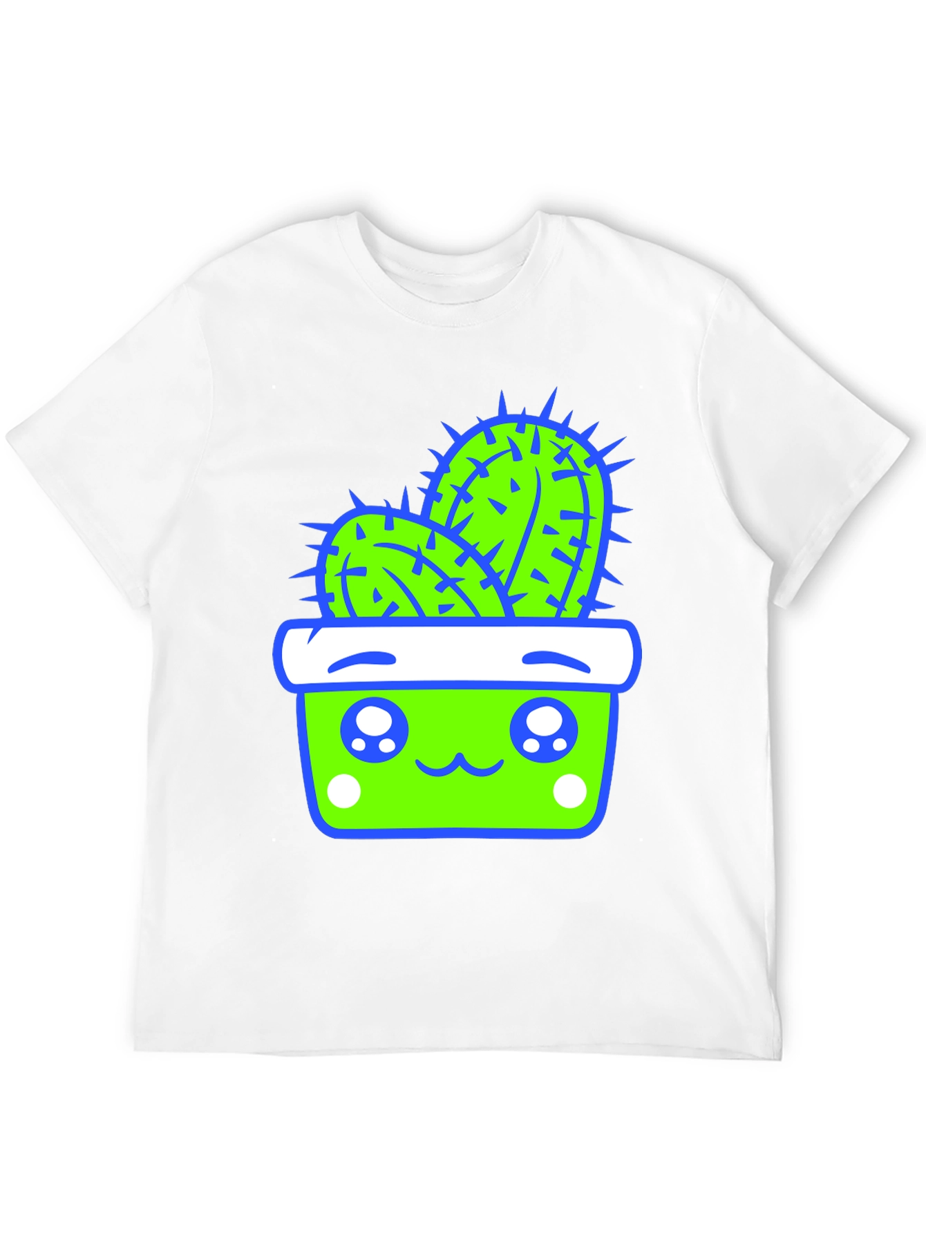 Kawaii Cactus T-Shirt - Cute Potted Plant Tee